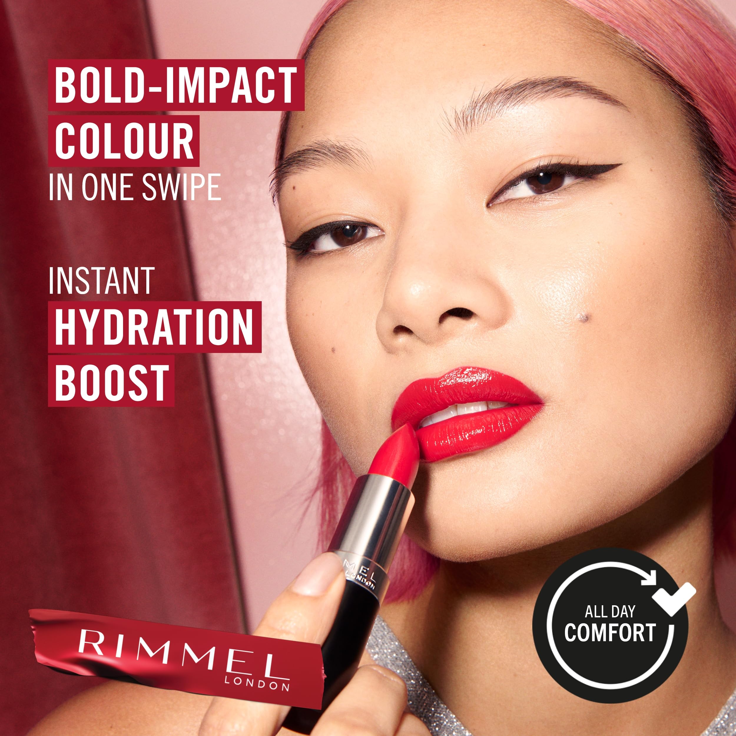 Rimmel Lasting Finish Lipstick 360 Pumpkin Peach - Creamy Satin Finish Long-Lasting Lip Color 3