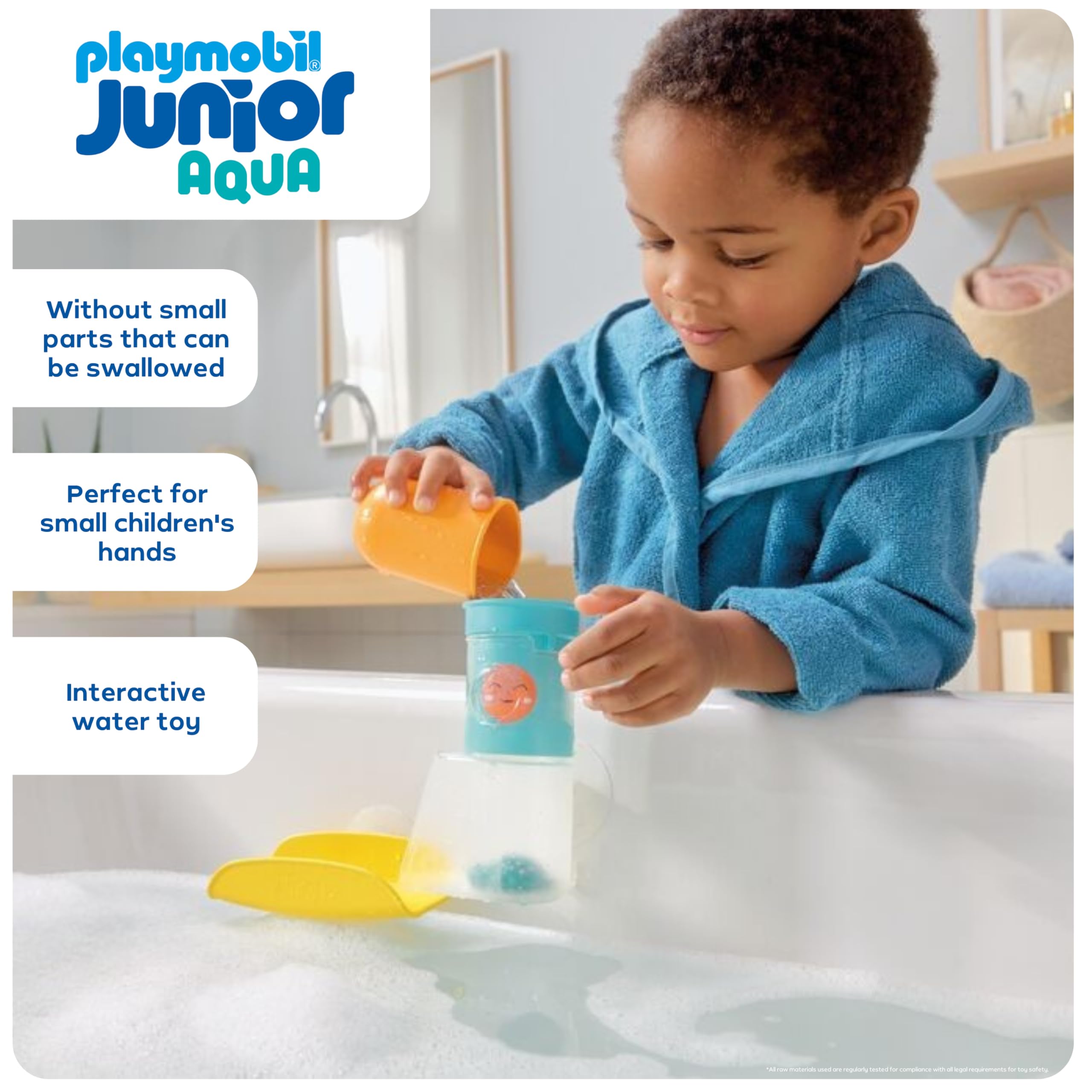 Playmobil JUNIOR AQUA Waterfall Tank with Slide | Water Toy for Ages 1+ 3