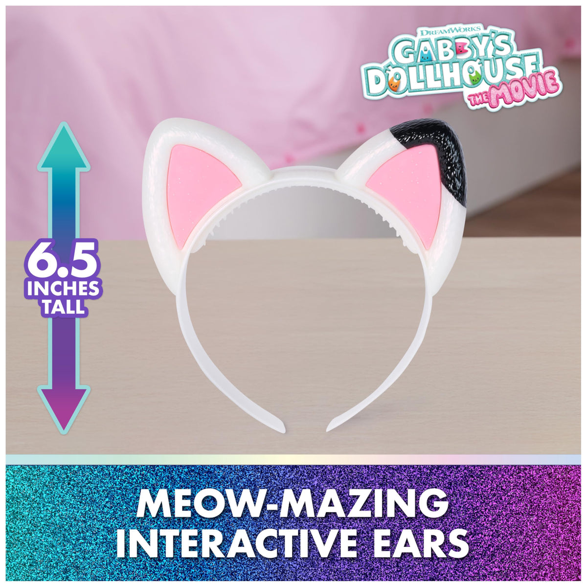 Gabby's Dollhouse Interactive Ears Headband - 16.5 cm, Ages 3–6