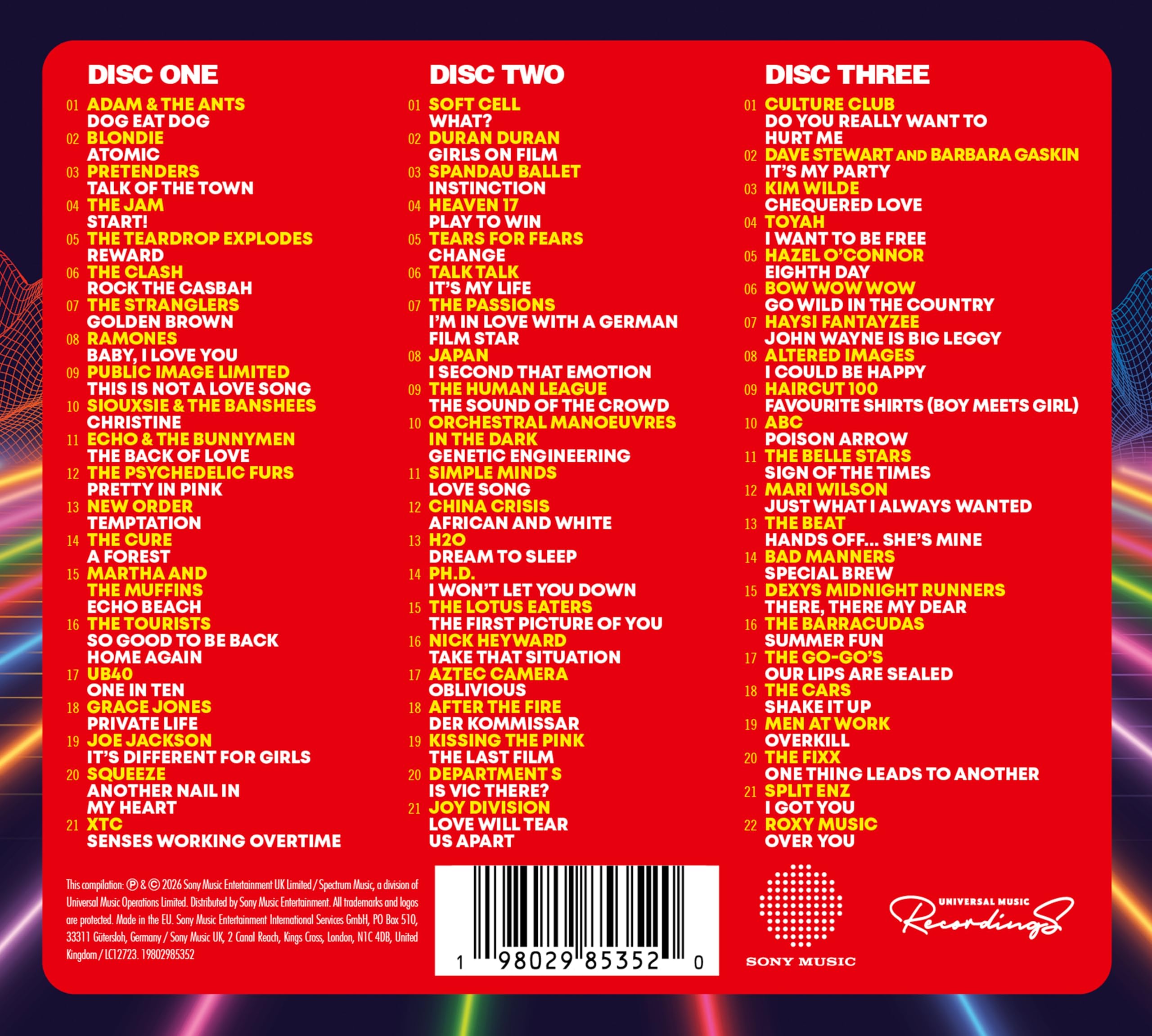 Various Artists - The Hits Album - The 80s New Wave Album [3CD Box set]