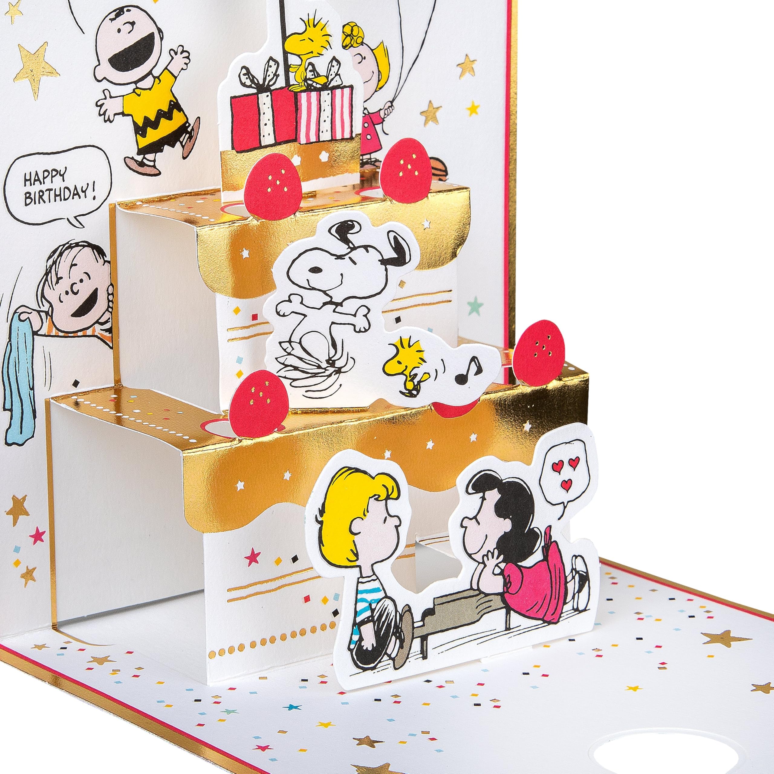 Hallmark Peanuts Snoopy 3D Pop-Up Birthday Card with Gold Foil Details 3