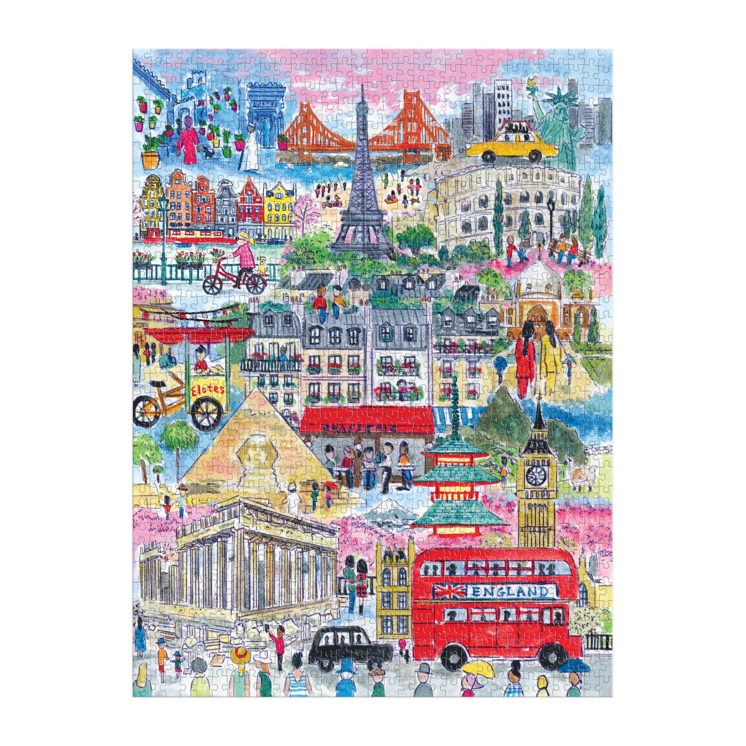 Galison Cities Around The World Jigsaw Puzzle - 1000 Pieces | Vibrant Artwork | 27" x 20" 7