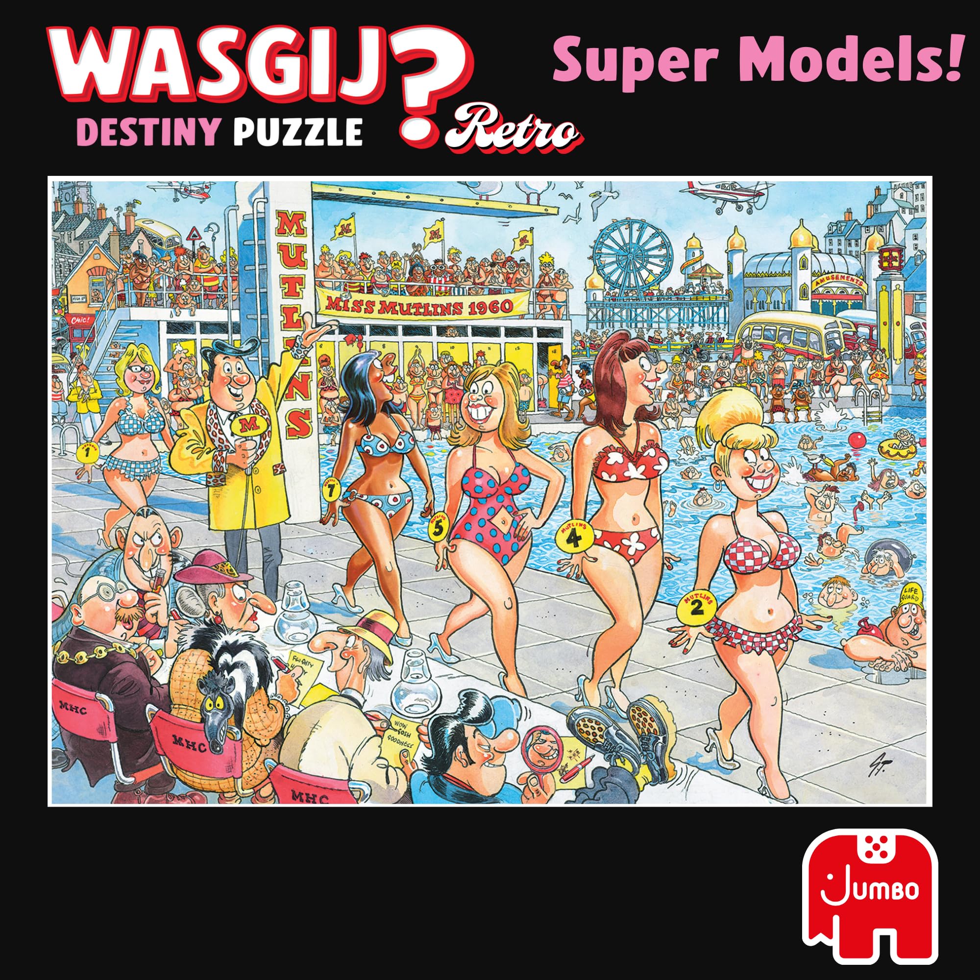 Wasgij Retro Destiny 9, Super Models - Unique 1000 Piece Jigsaw Puzzle for Unisex Adult 4