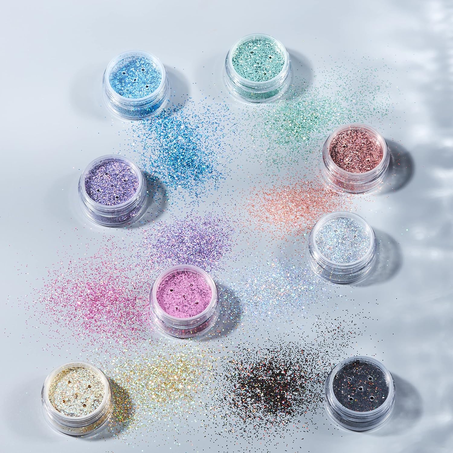 Moon Glitter - Holographic Glitter Shaker (5g) - Pink Cosmetic Grade Loose Glitter for Face, Body, Hair, Nails 5
