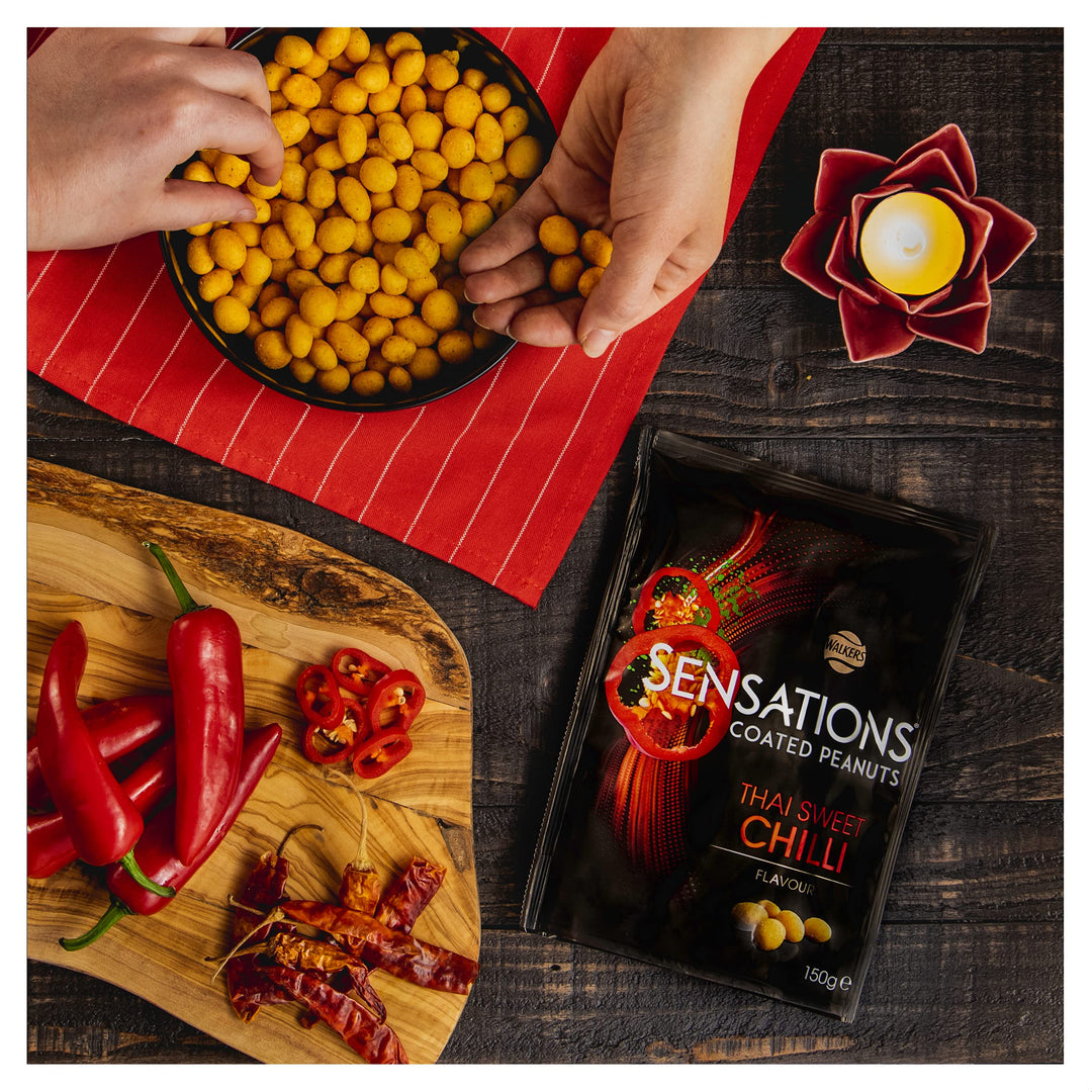 Walkers Sensations Thai Sweet Chilli Coated Sharing Peanuts 150g