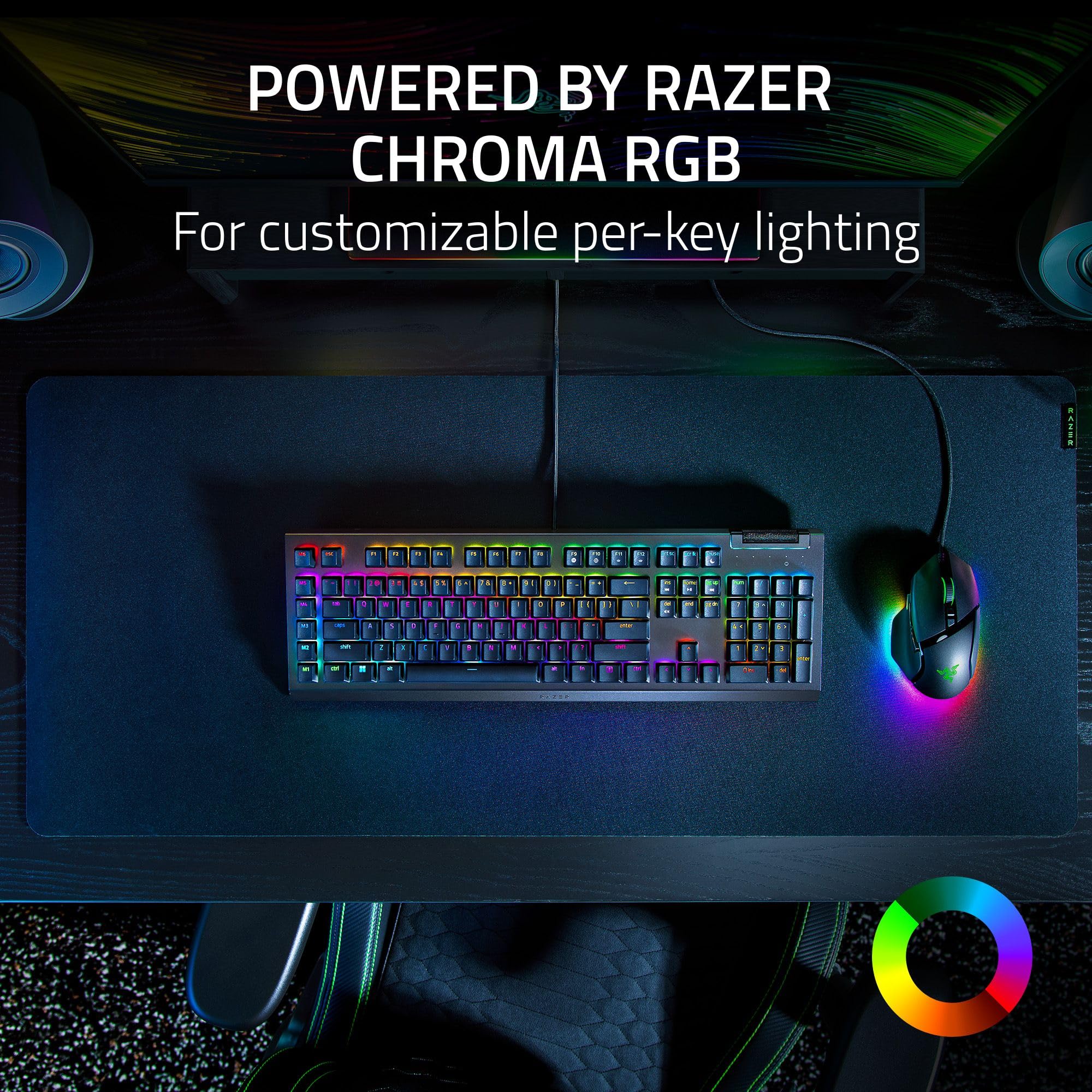 Razer BlackWidow V4 X - UK Mechanical Gaming Keyboard with Green Switches, 6 Macro Keys, Chroma RGB Lighting 7