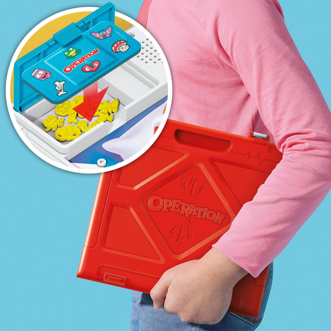 Hasbro Gaming Operation Electronic Board Game with All-in-One Carrying Case