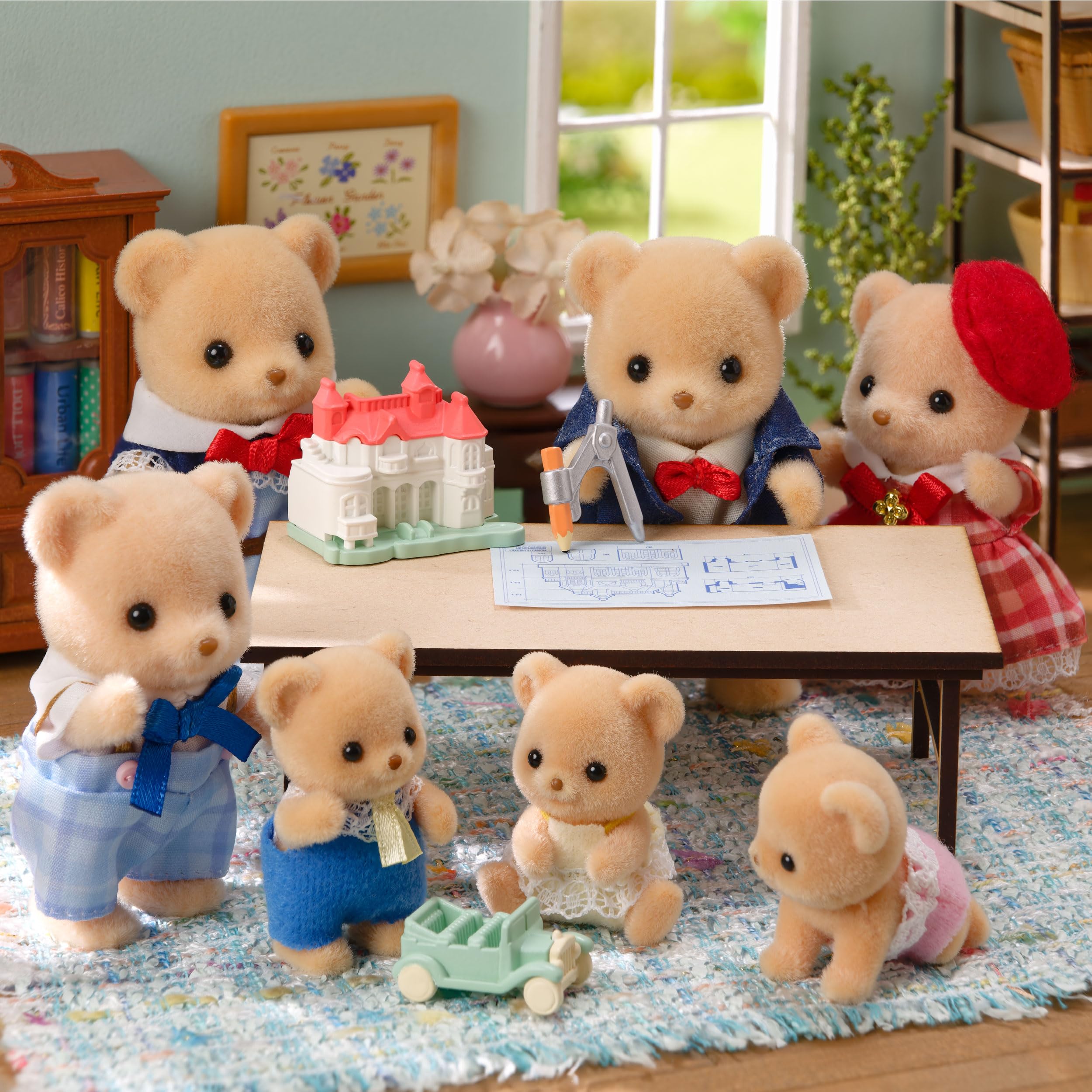 Sylvanian Families Biscuit Bear Sister & Brother Delicious Picnic Playset - Ages 3+ 4