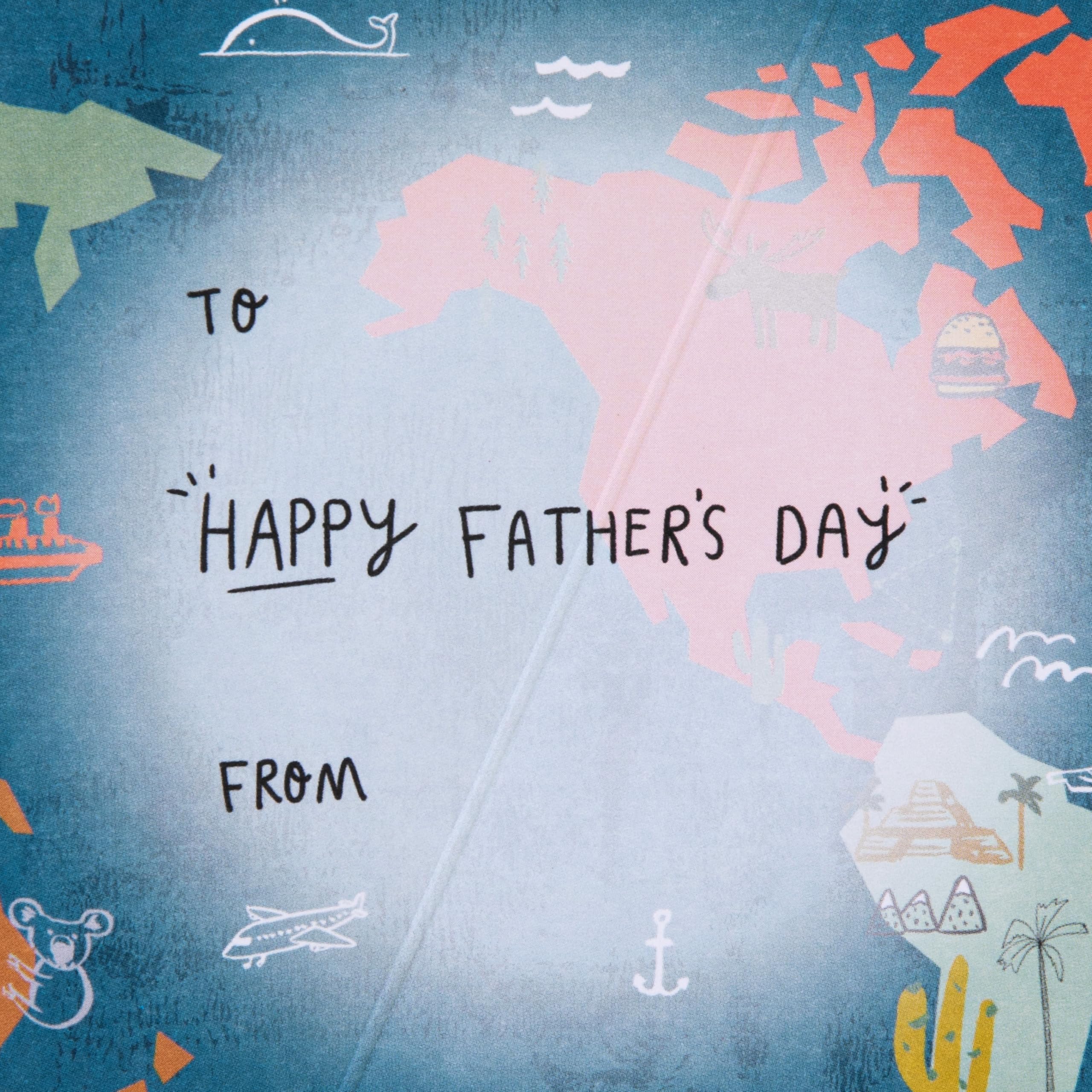 Hallmark Father's Day Pop Up World Globe Card | 3D Design | H22.8cm x W15.9cm 3
