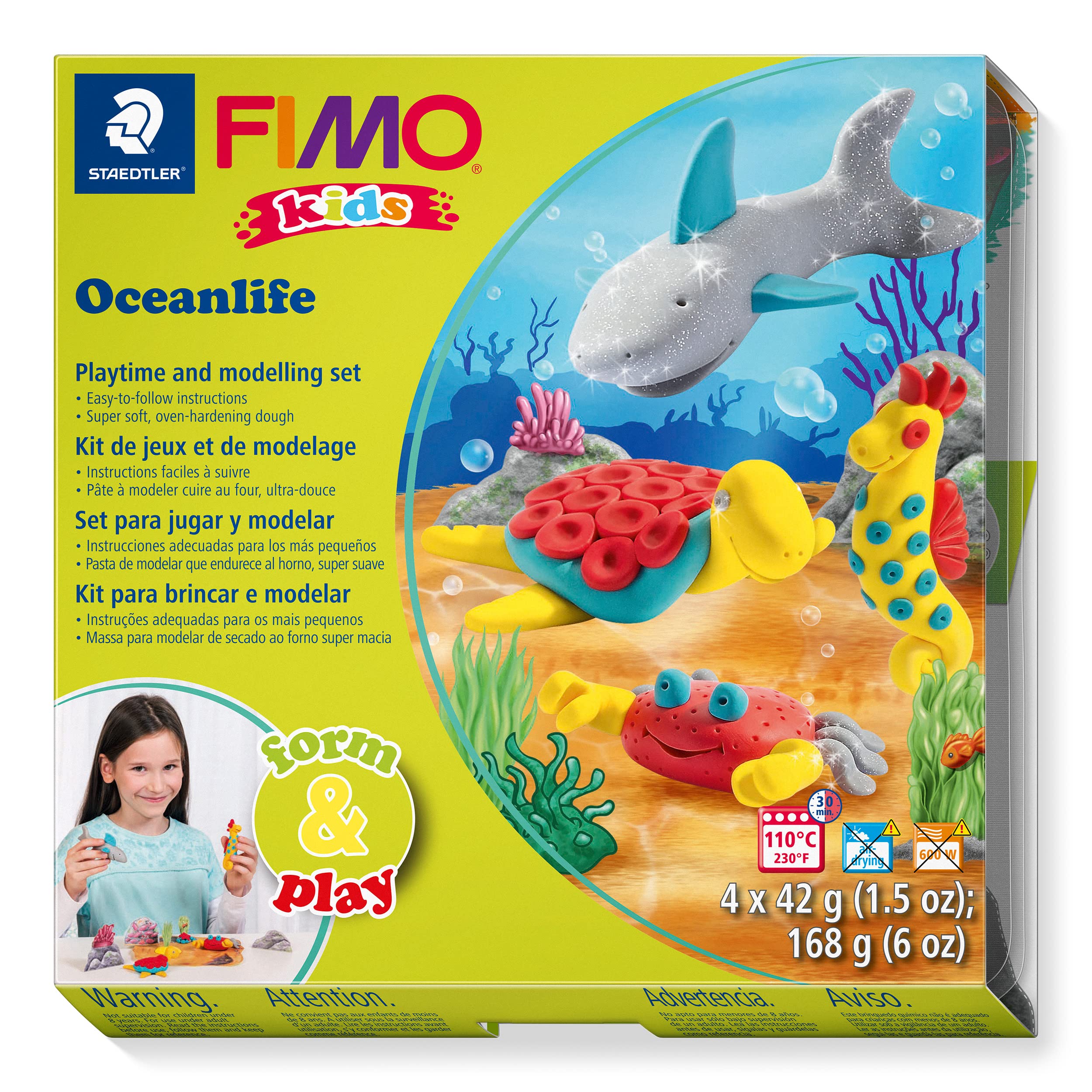 Fimo 8034 14 LZ Kids Seaworld Form and Play Set - Creative Modeling Playset for Children 4