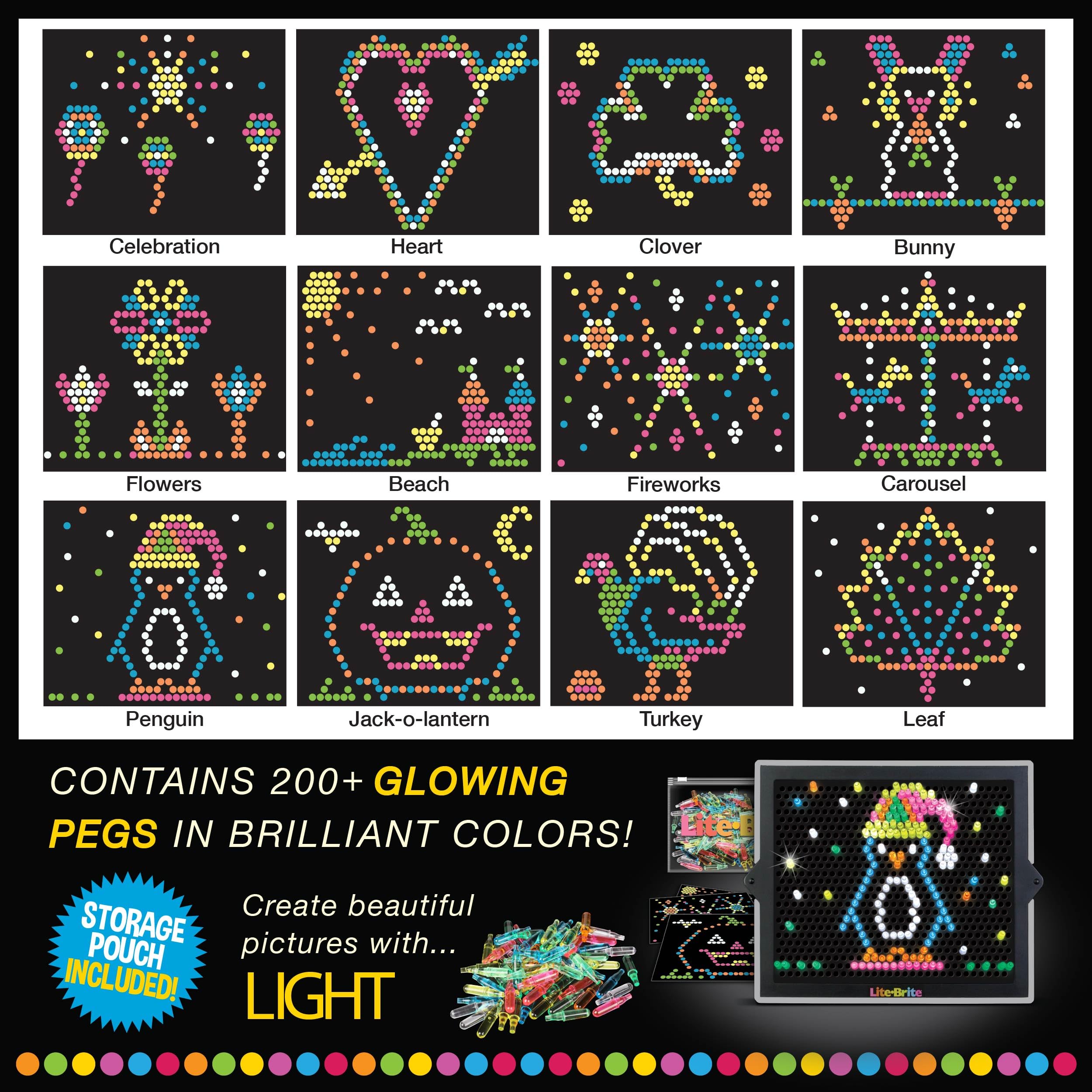 Lite Brite Ultimate Classic - Light Up Drawing Board | 12 Templates | Ages 4+ 10