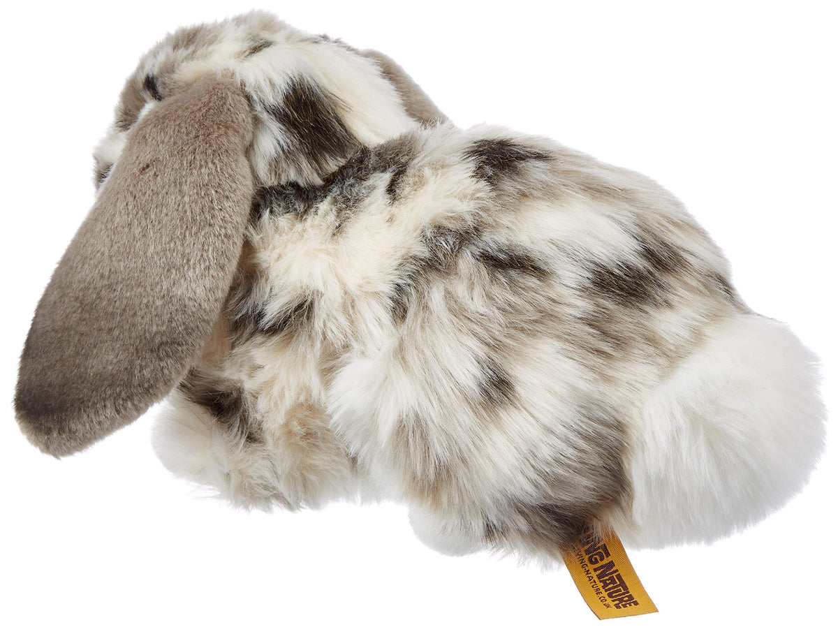 Living Nature Lop Eared Rabbit Plush Soft Toy - 30cm - Grey and Beige