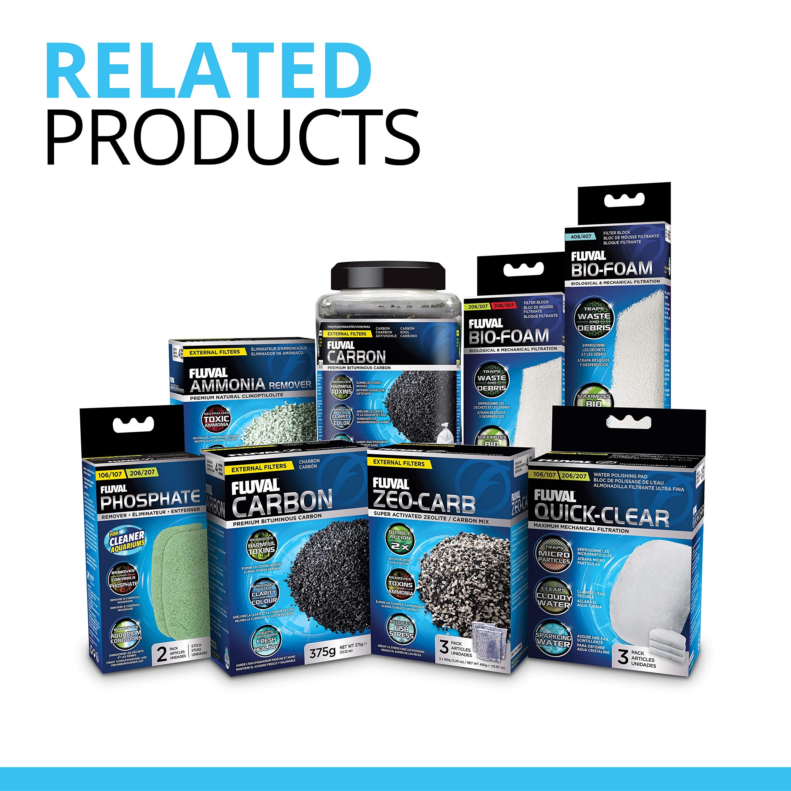 Fluval Activated Carbon Filter Media - Removes Odors, Discoloration, & Pollutants | 3 x 100g Bags 7