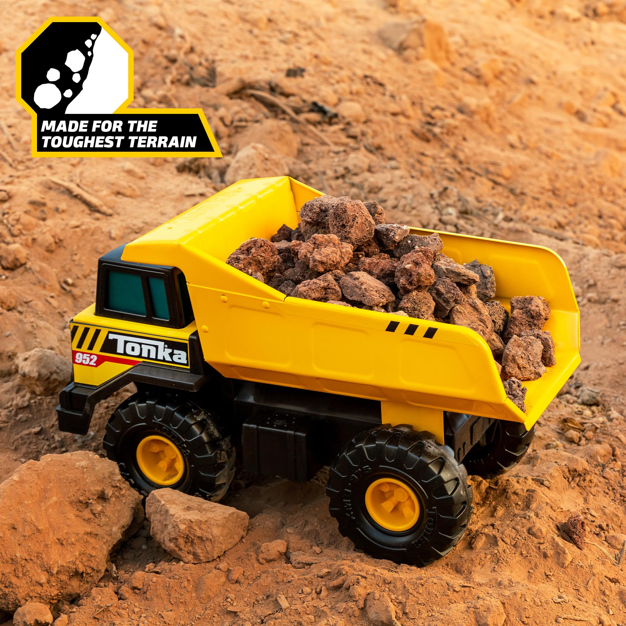 Tonka Steel Classics Mighty Dump Truck - Real Steel Construction Toy | Ages 3+ | Yellow 6