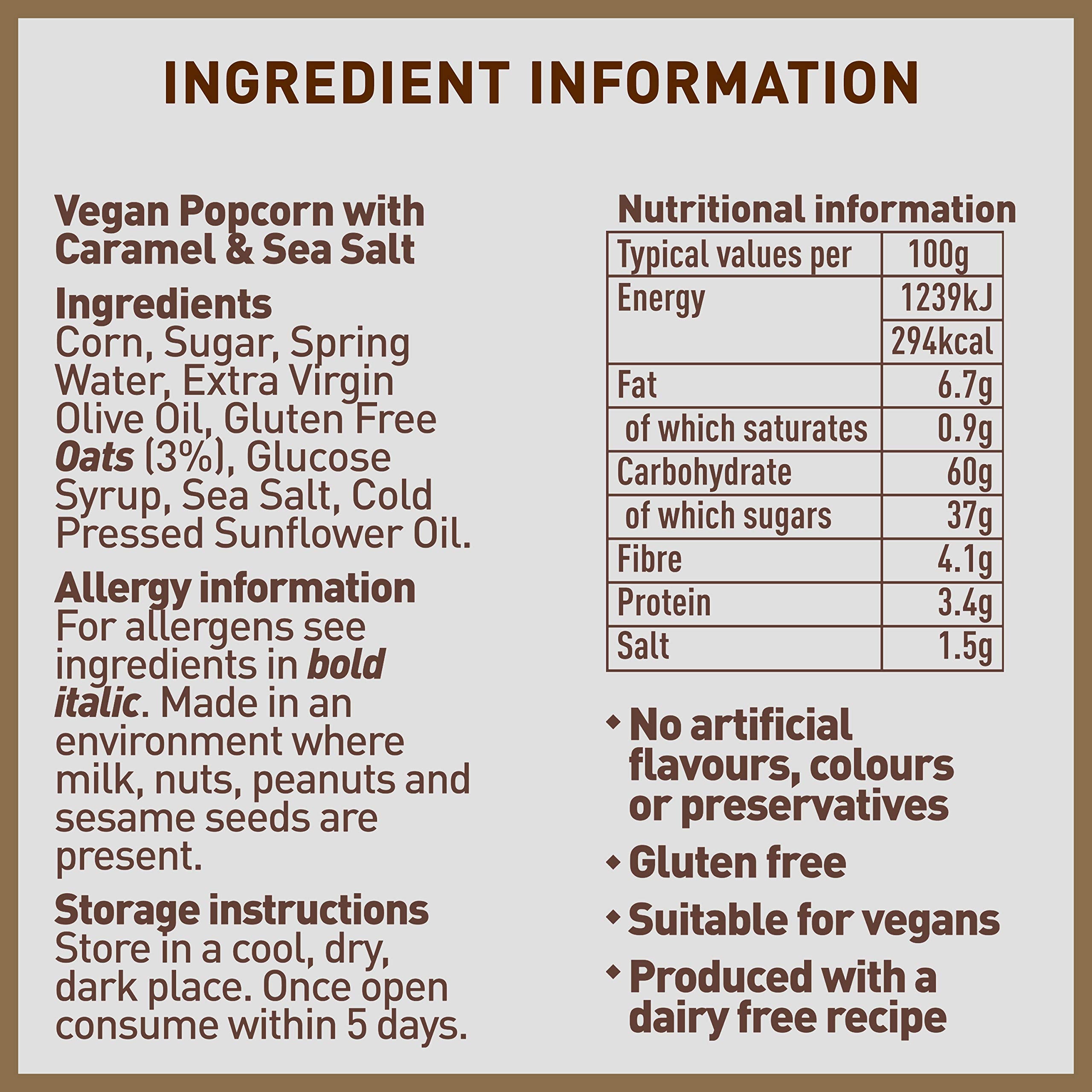 Joe & Seph's Vegan Salted Caramel Popcorn (4x80g) - 1 Star Great Taste Award Winner 5