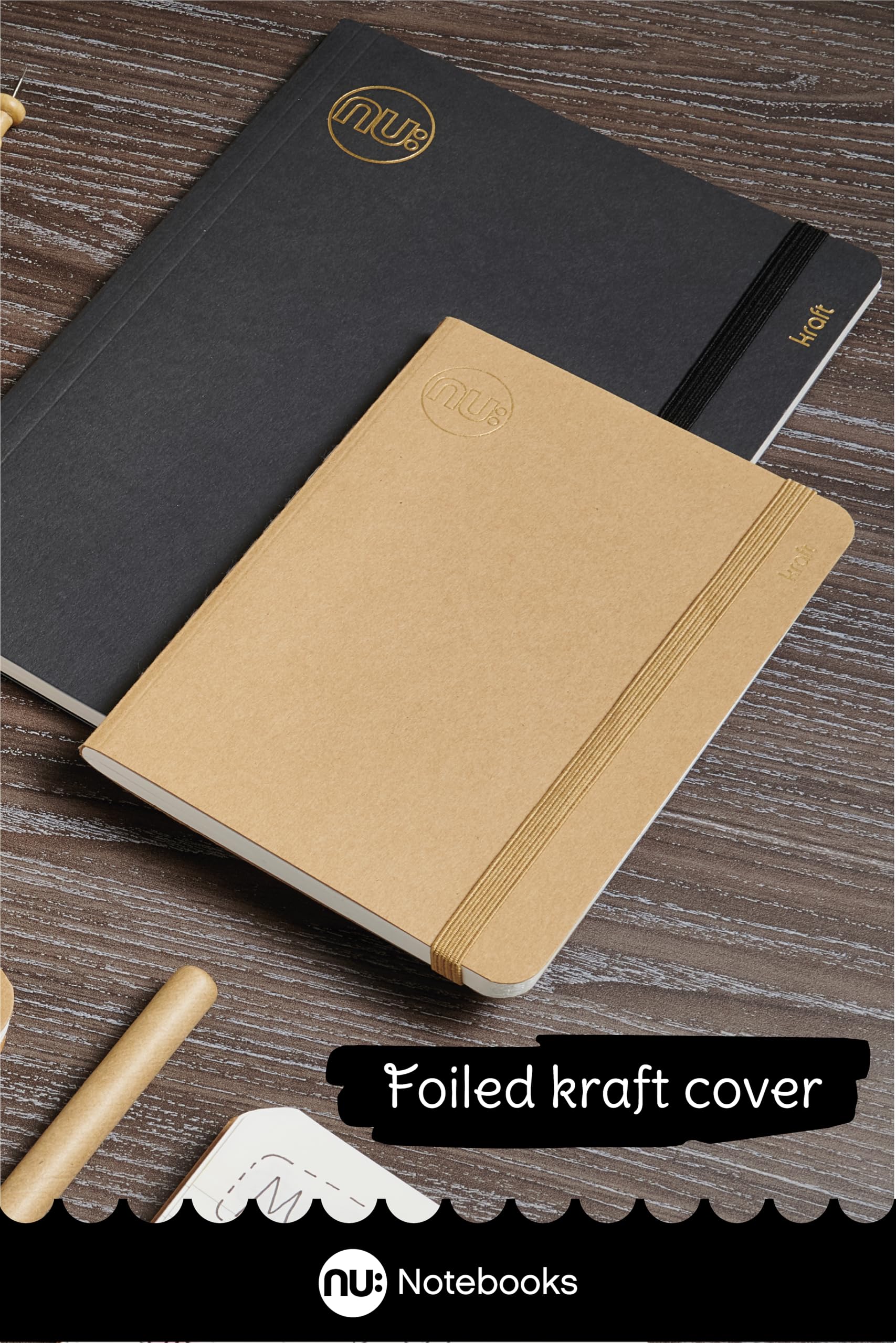 nu: Kraft Range A5 Notebook 3-Pack - 120 Pages 80gsm Cream Paper | Recycled Cover 6