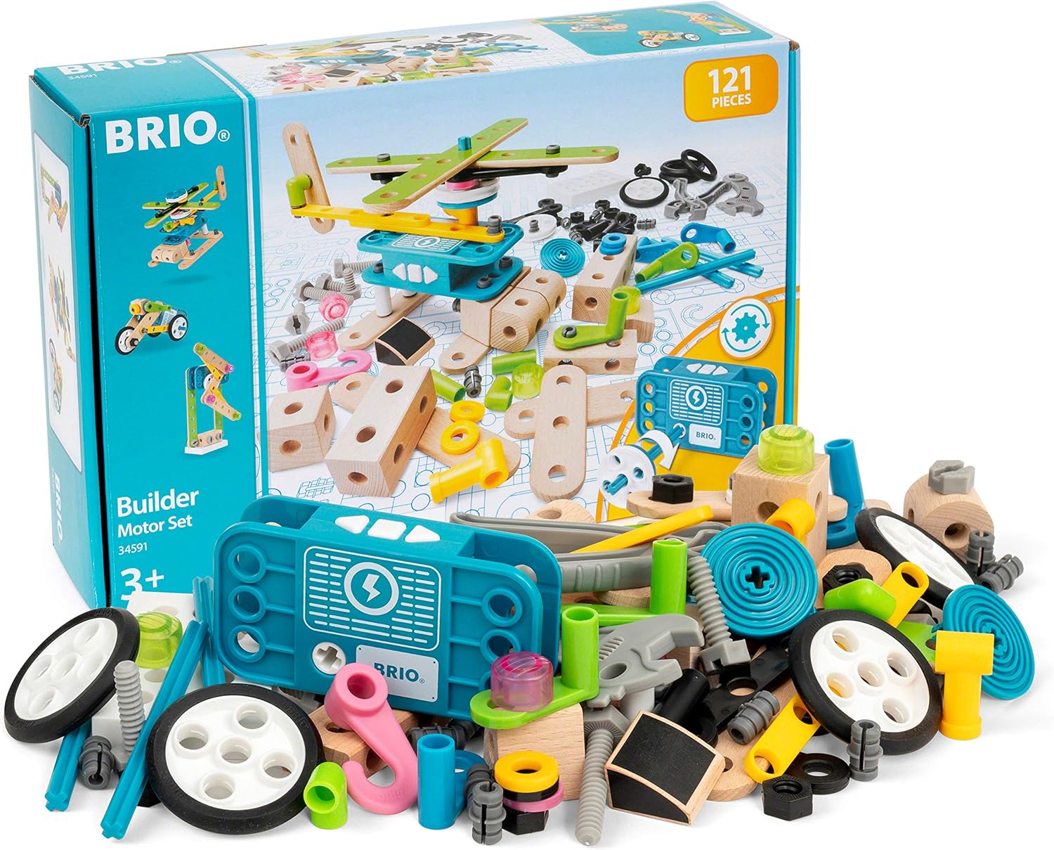 BRIO Builder Motor Construction Set - STEM Building Toy for Ages 3+ 1