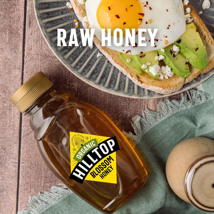 Hilltop Honey - Organic Blossom Honey - Squeezy Bottle - 340g