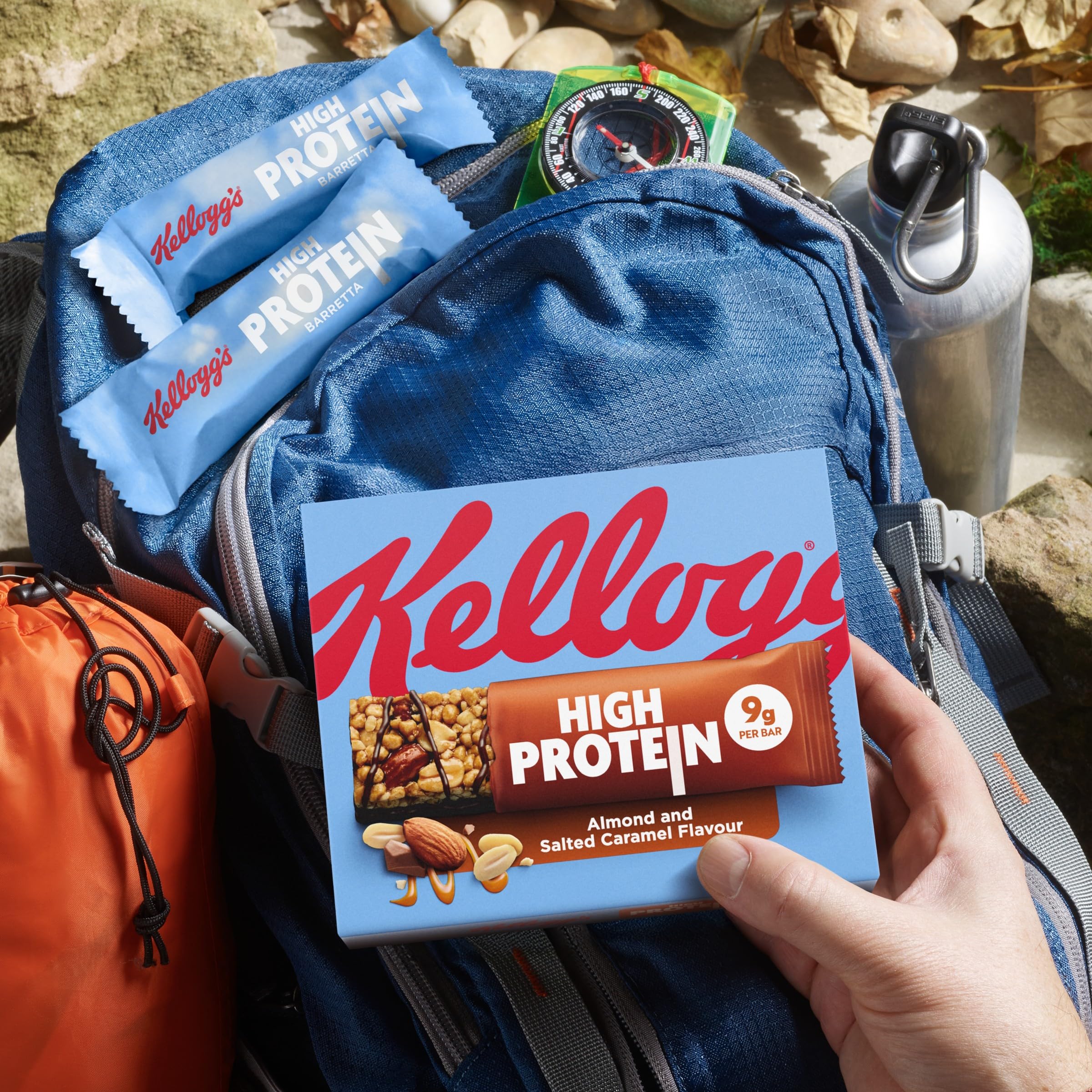 Kellogg's High Protein Salted Caramel + Almond Bar - 4x35g Pack | Peanut & Almond Base 3