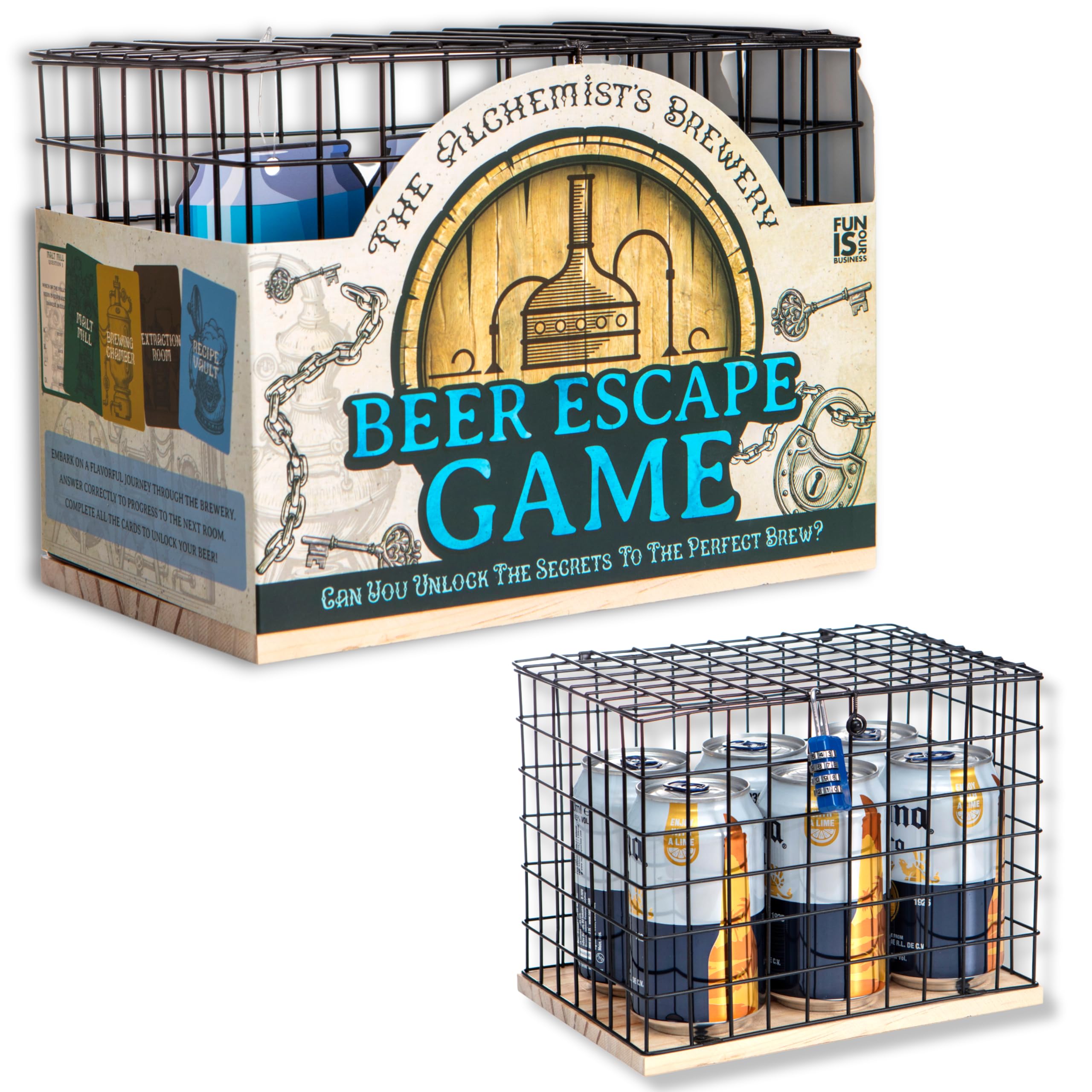 Boxer Gifts Beer Themed Escape Room Puzzle Game | 4+ Players | Metal Components