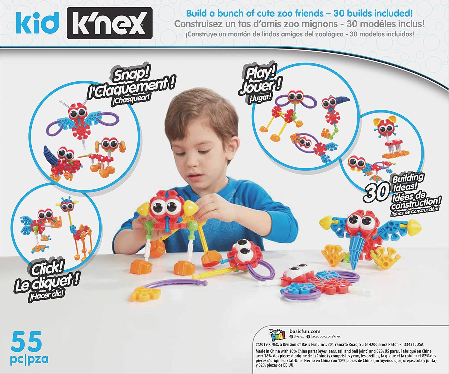 Kid K'NEX 30 Model Zoo Friends Building Set - Educational Construction Toy for Kids 3+ 8