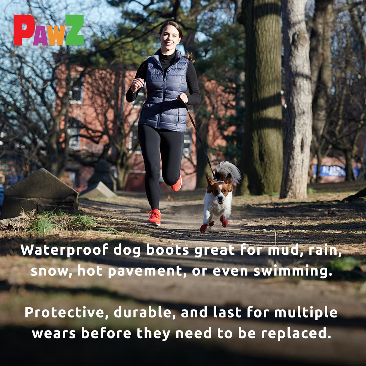 PAWZ Small Black Rubber Dog Boots - 12 Count | Water-Resistant | Reusable 7