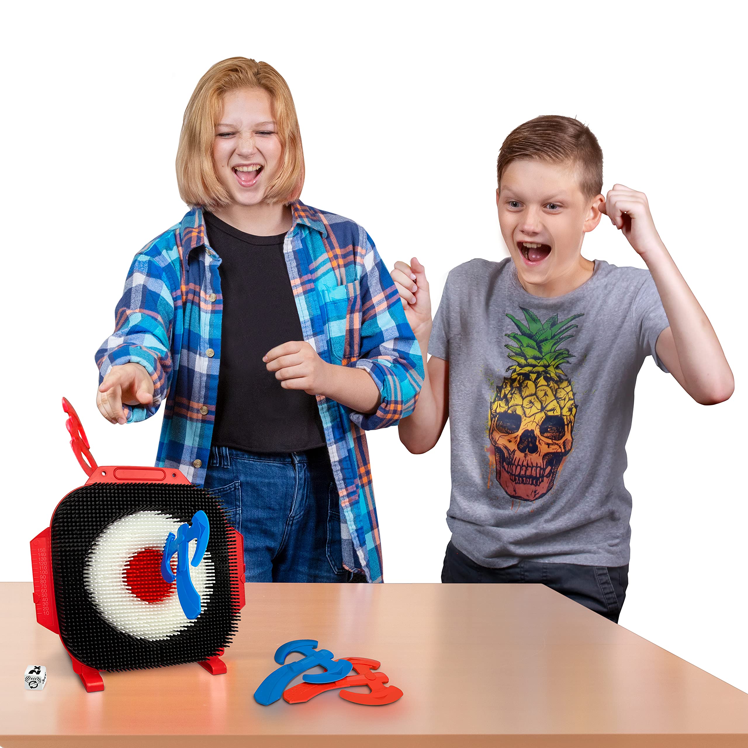 YULU Axetreme Interactive Family Axe Throwing Board Game for Kids Ages 6+ | Includes 4 Axes 5