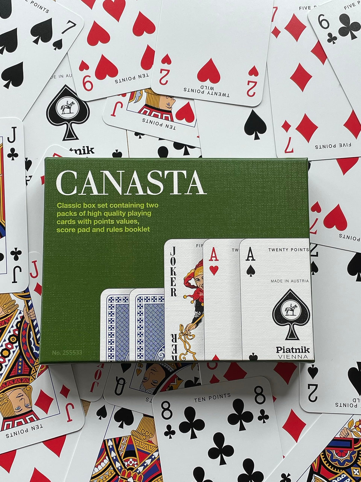 Piatnik Canasta Double Deck Playing Cards - 2 Decks, English Rules