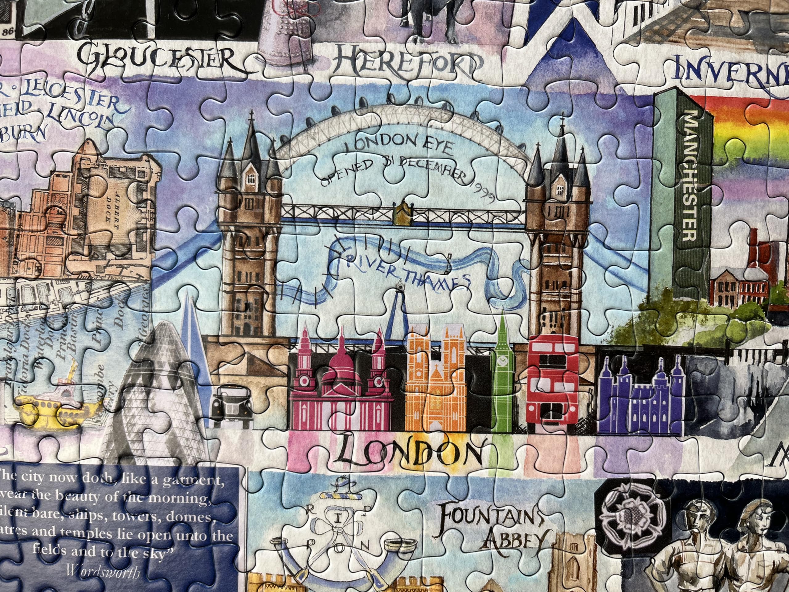 Gibsons 1000 Piece Jigsaw Puzzle - Bright Lights & Big Cities by Val Goldfinch | Recycled Board 4