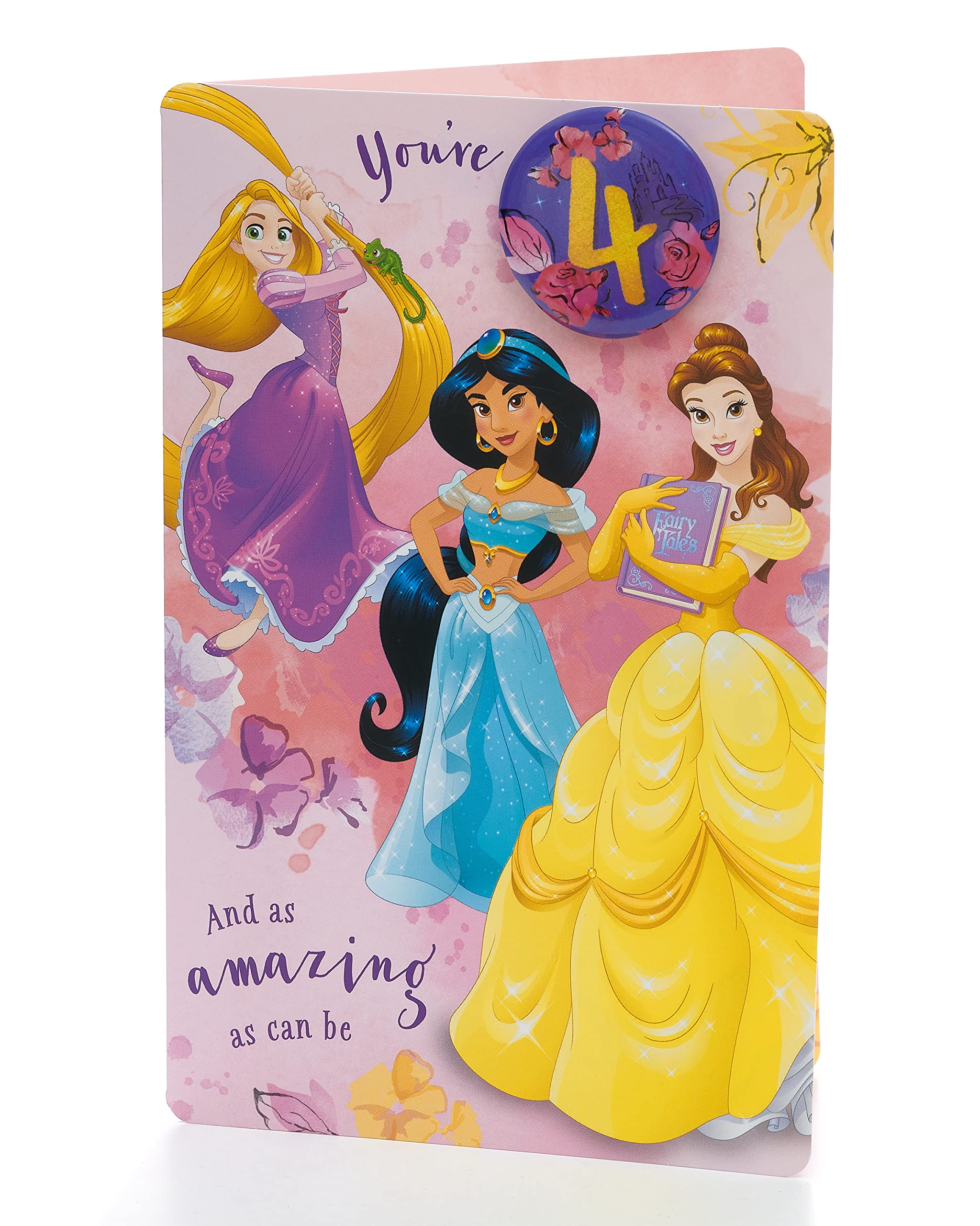 UK Greetings Disney Princess 4th Birthday Card - FSC Certified | 143 x 216 mm 5