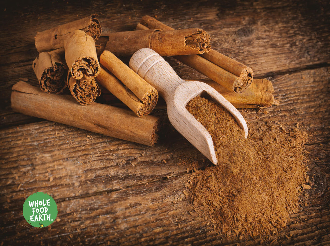 Wholefood Earth Organic Ceylon Cinnamon Powder (True) 125g Raw from Sri Lanka
