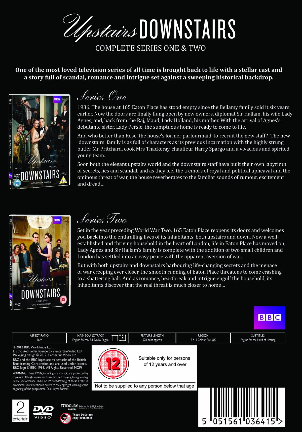 Upstairs Downstairs - Complete Series 1 and 2 [DVD]