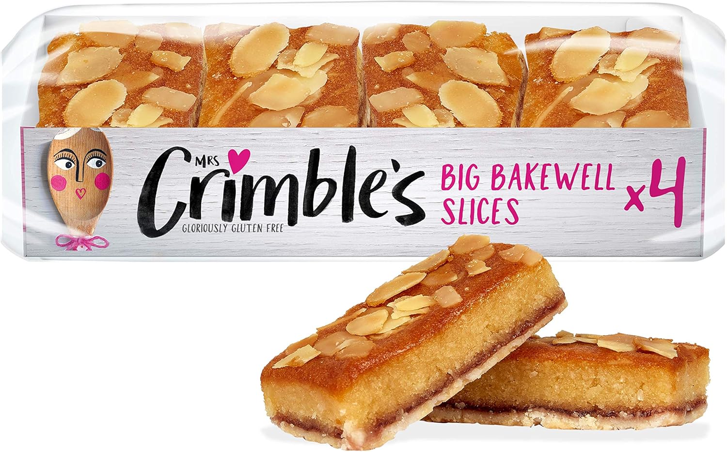 Mrs Crimble’s - 12 Gluten Free Bakewell Slices Premium Cake Bars 1