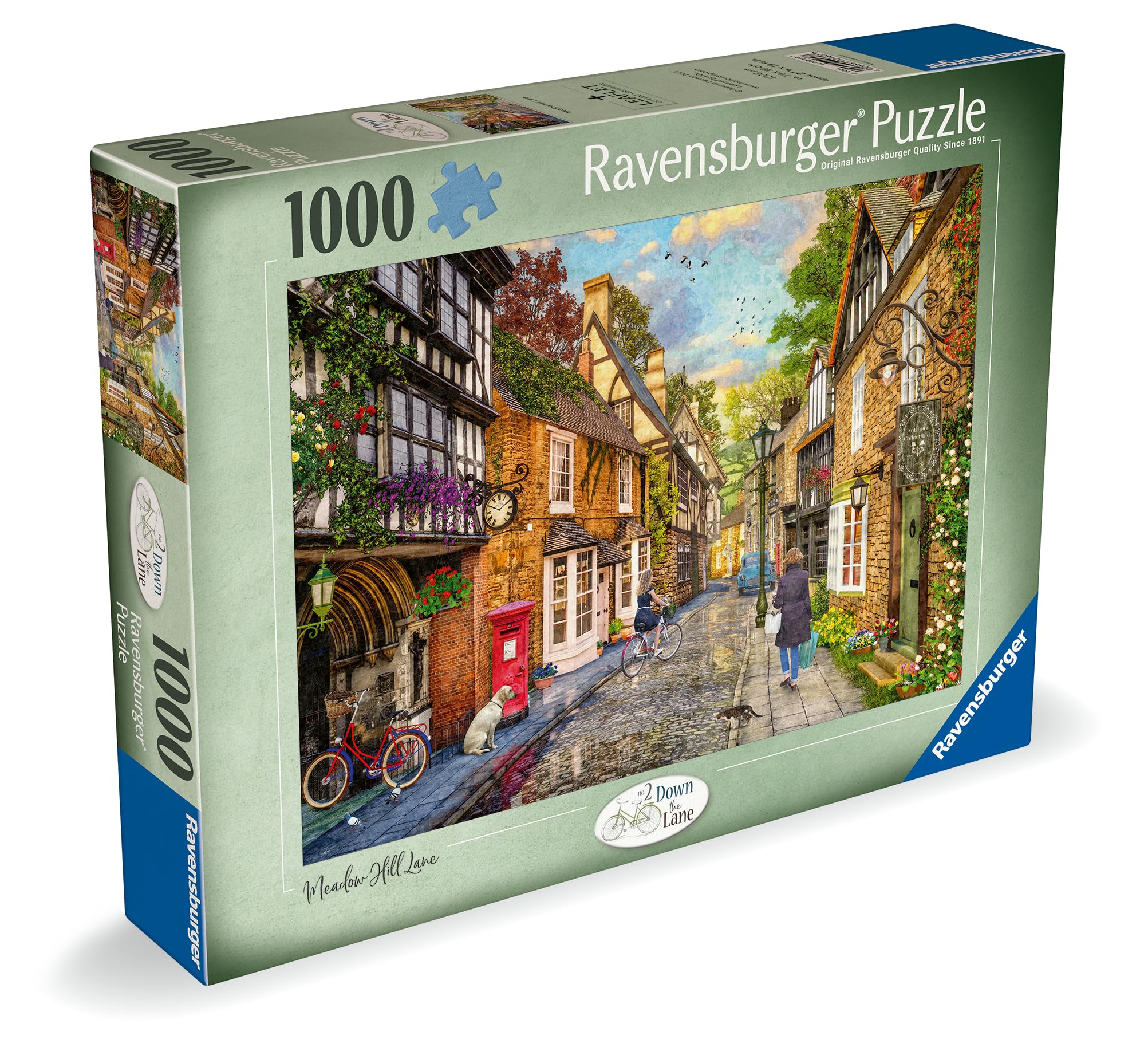 Ravensburger Down the Lane No.2 Meadow Hill Lane Jigsaw Puzzle - 1000 Pieces | 70x50cm | Unisex Adult