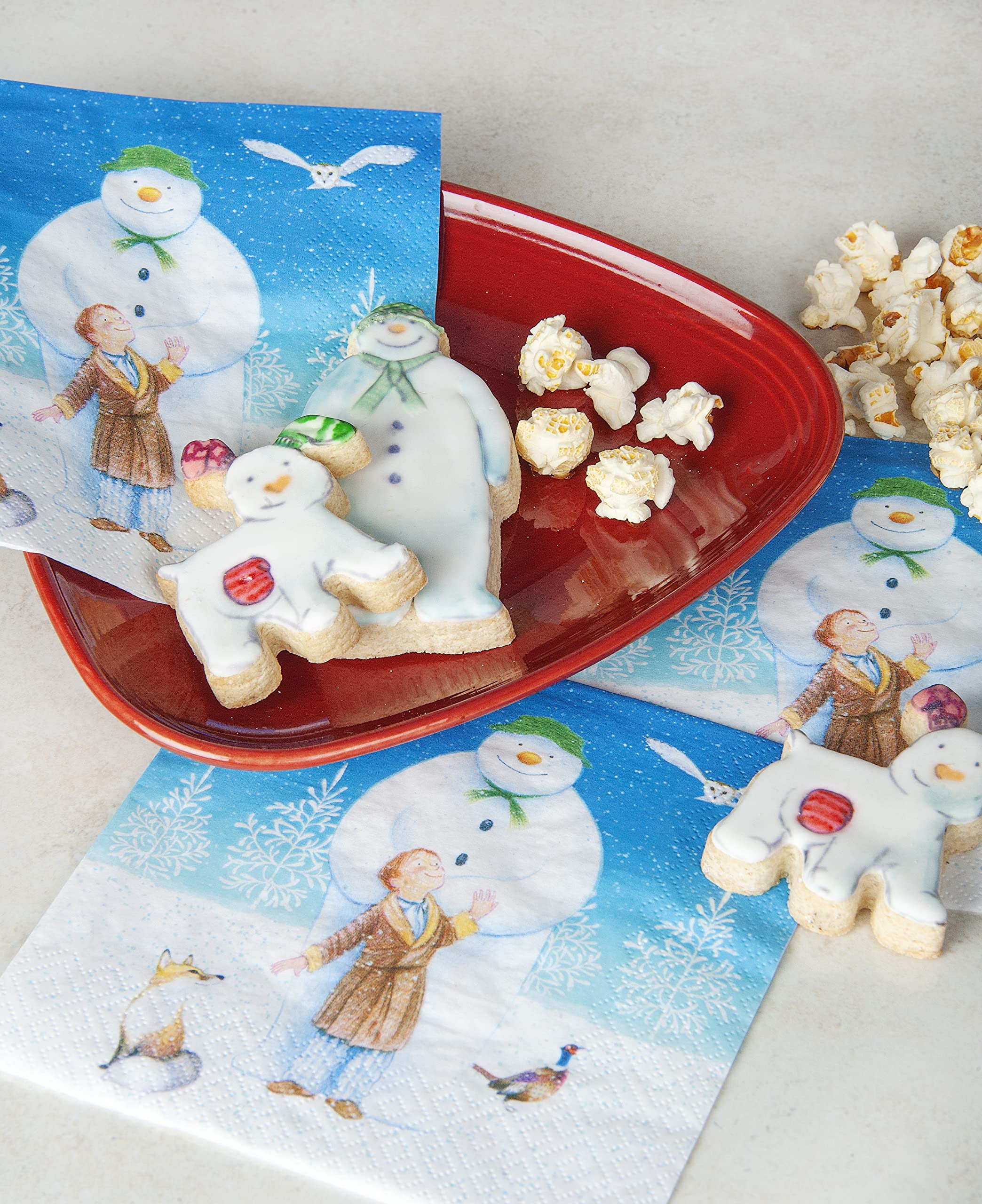 Anniversary House The Snowman Woodland Friends 3-Ply Lunch Napkins 33x33cm | Festive Christmas Party Serviettes | 20 Pack | PJ038 4