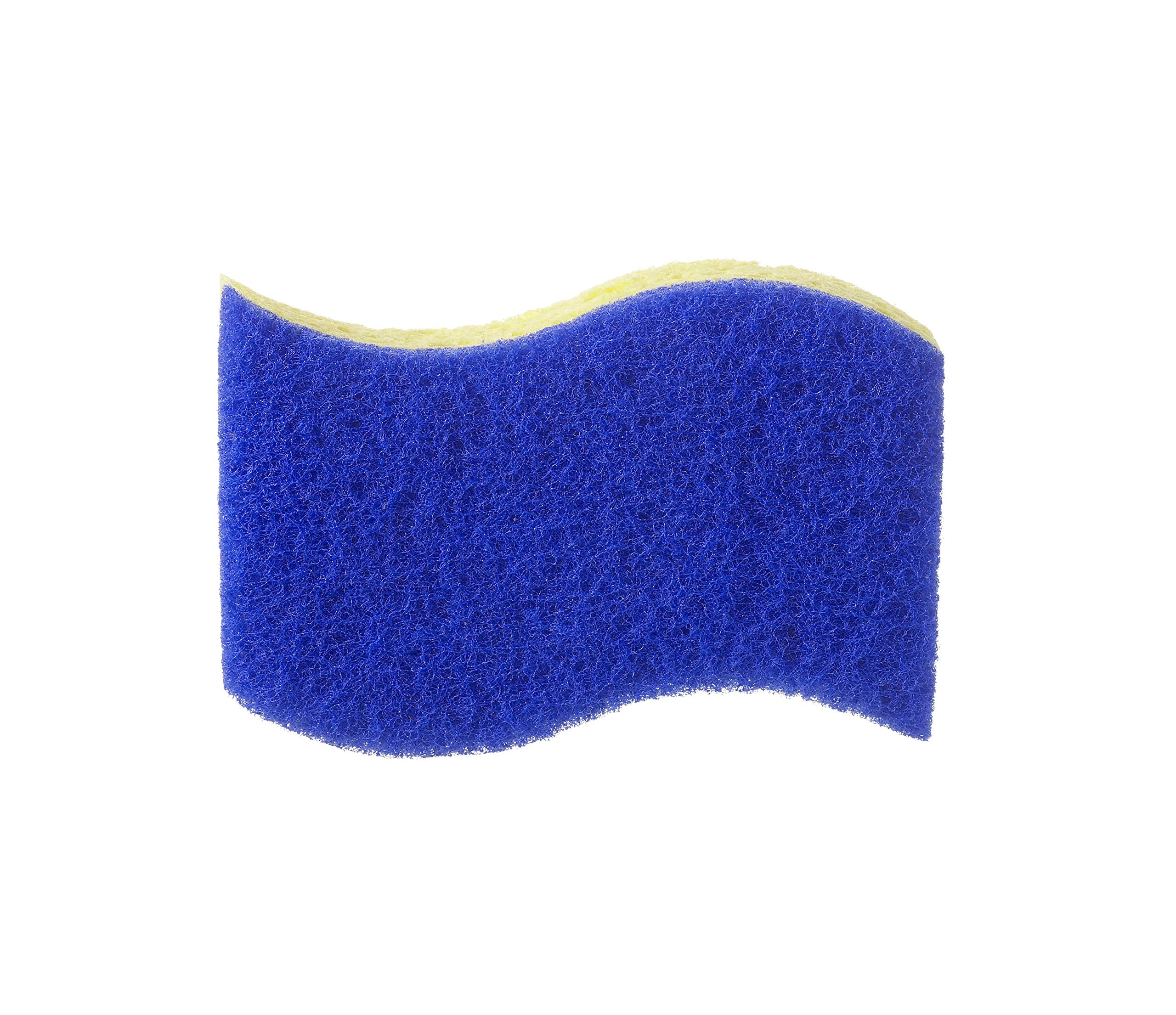 Spontex Non Scratch Super Absorbent Sponge Scourers - Pack of 2, Yellow/Blue | Biodegradable Cellulose 5