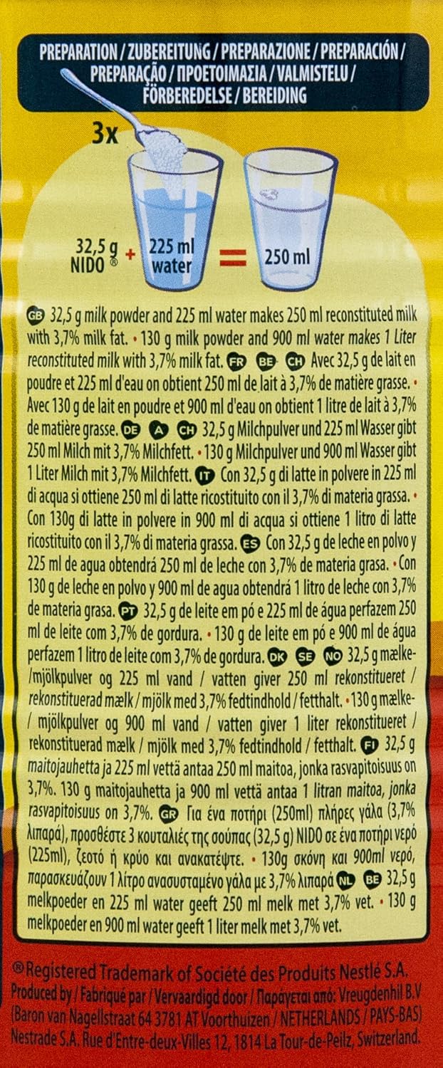 Nido Instant Full Cream Milk Powder 400g Tin 9