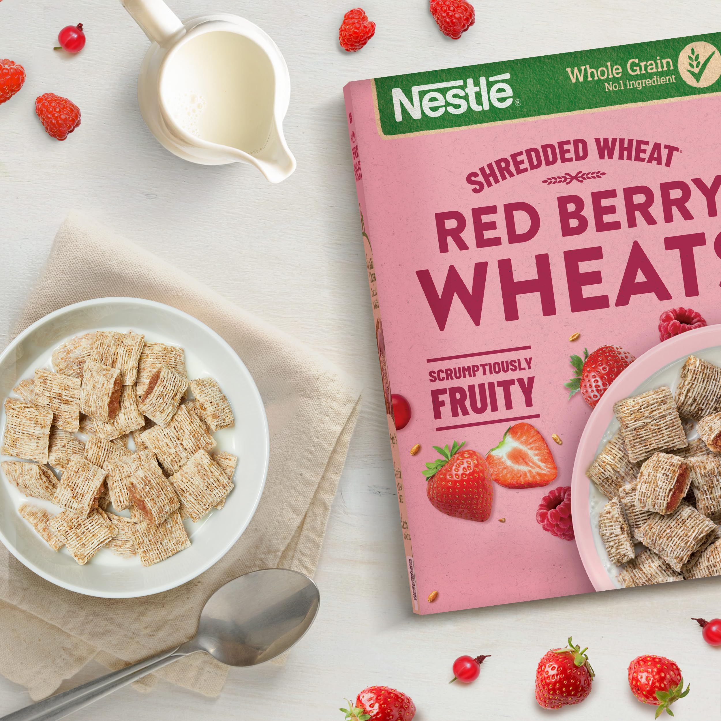Nestlé Shredded Wheat Red Berries Cereal - Whole Grain, Berry Filling | 450g