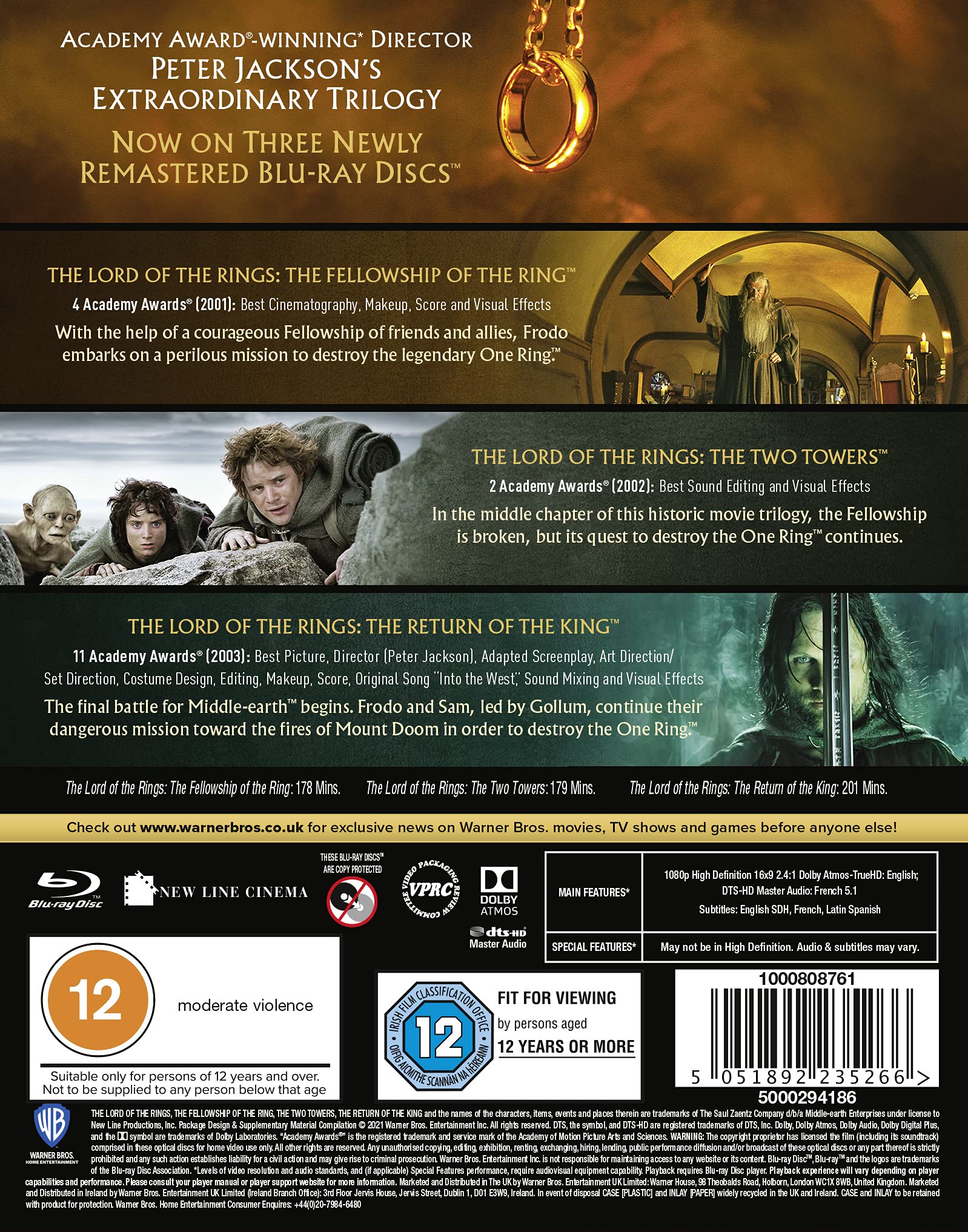 The Lord of the Rings Trilogy [Blu-ray] 3