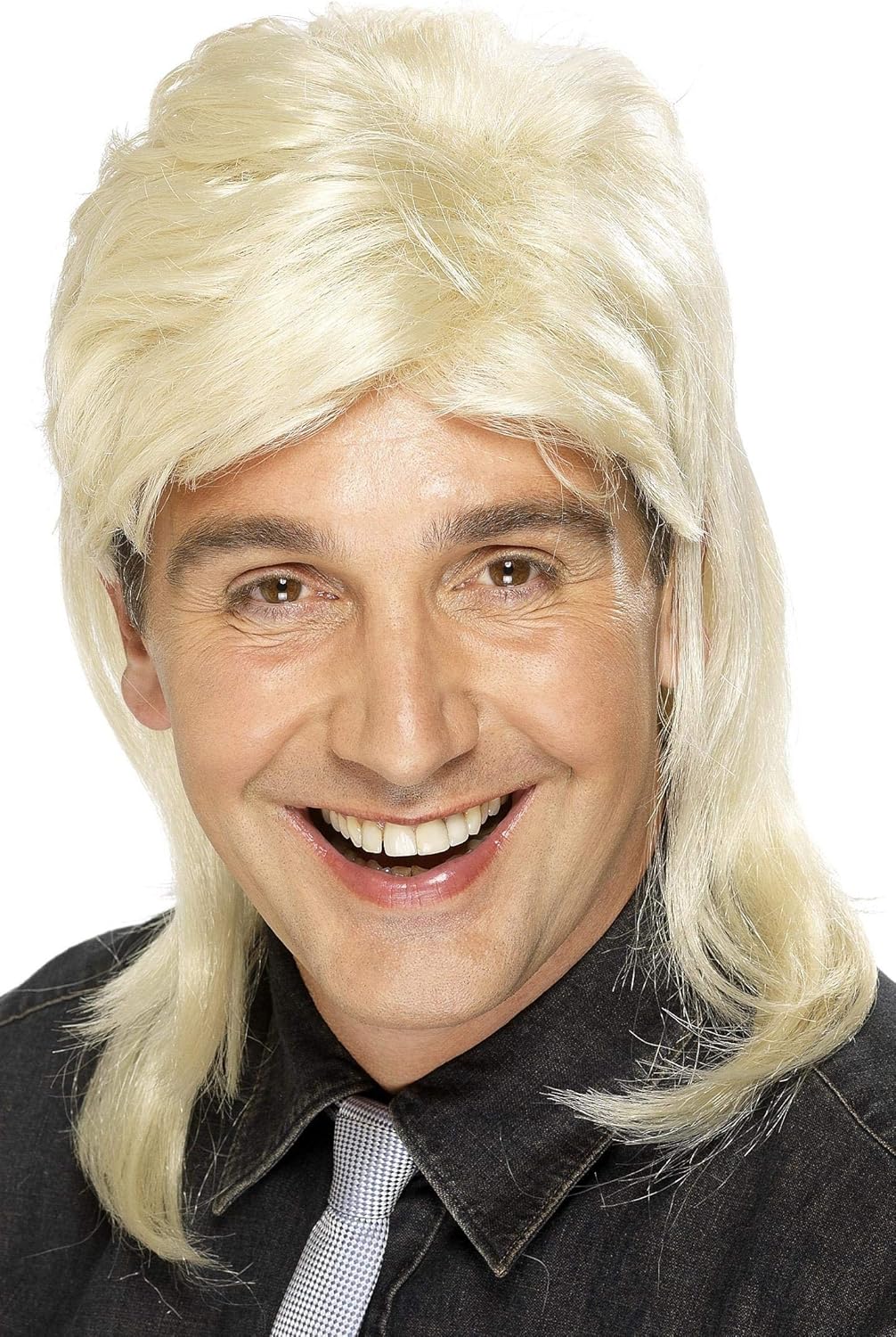 Smiffys 80s Mullet Wig - Blonde 1
