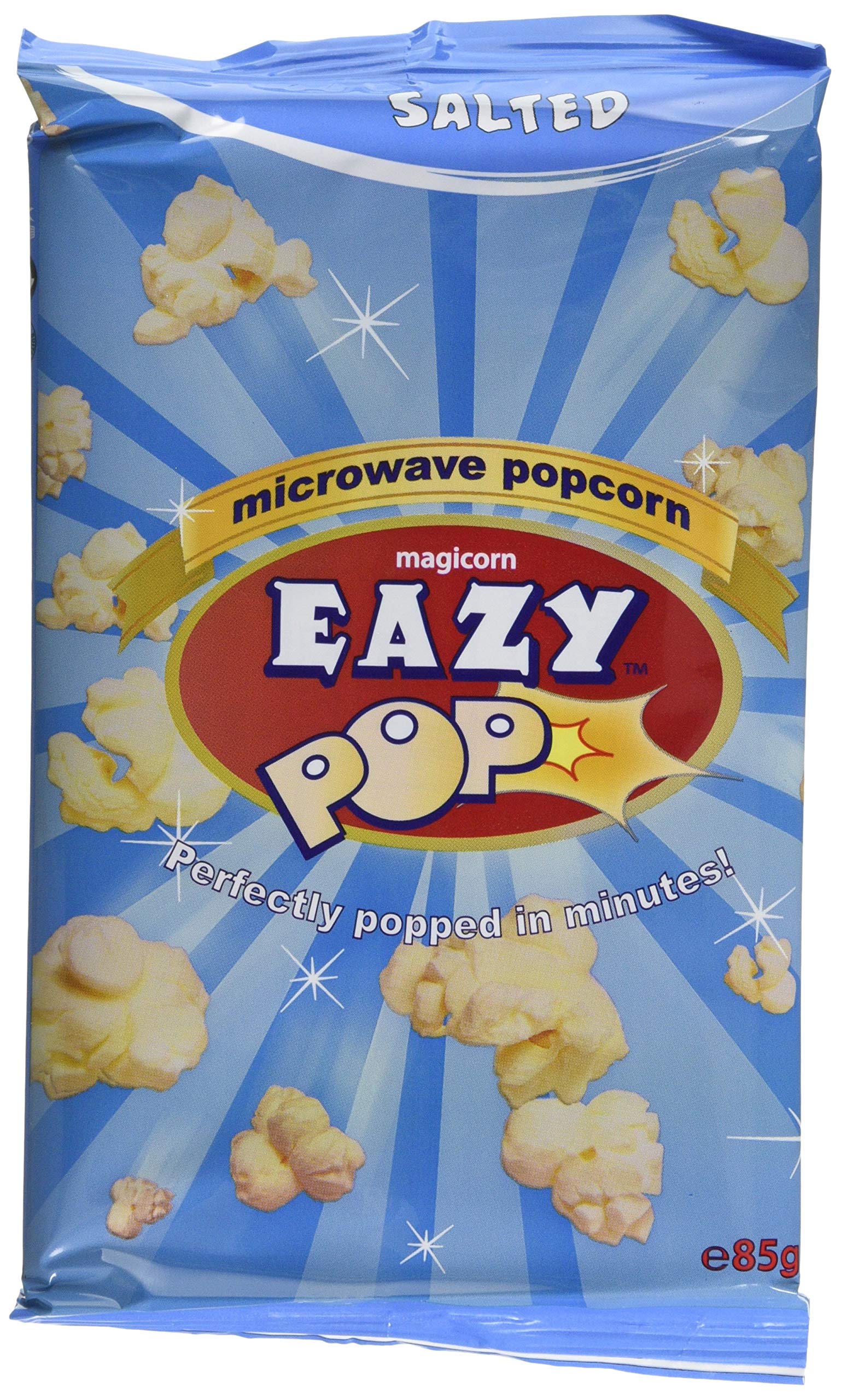 The Great British Confectionery Company Eazypop Microwave Popcorn - Salted Flavour | 16 Pack x 85g