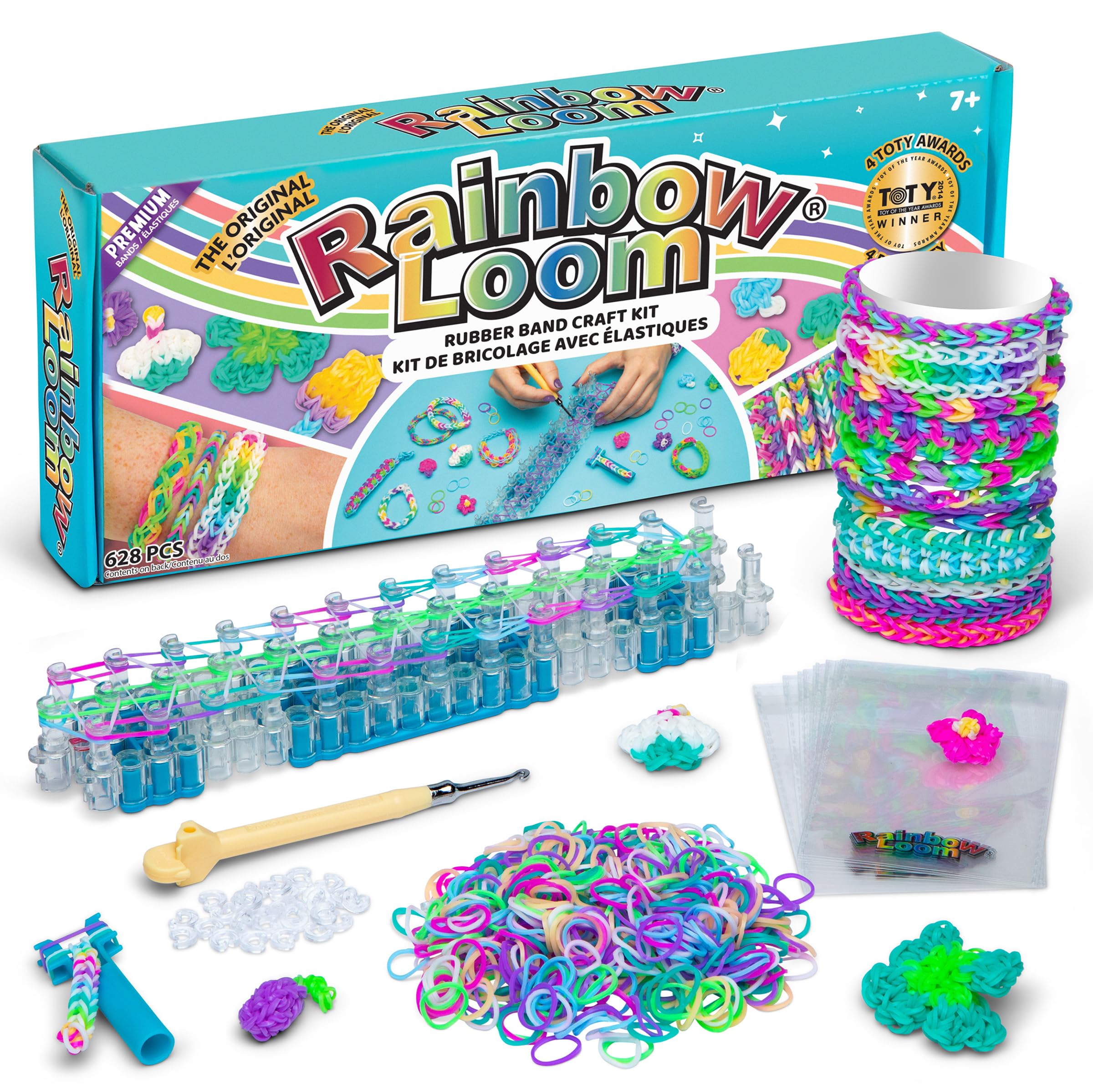 Rainbow Loom Original Loom Band Kit | Rubber Band Bracelet Kit with Loom & 600 Bands 1