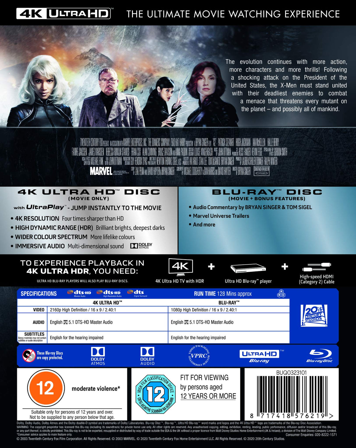 X-Men 2 [4K UHD Blu-ray]
