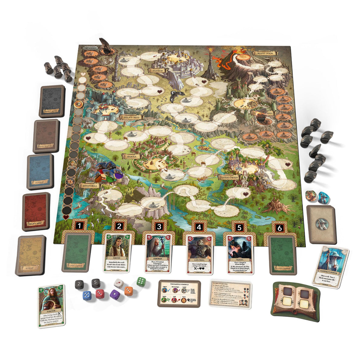 Thames & Kosmos The Lord of the Rings: Adventure to Mount Doom Board Game | 1-4 Players, Ages 10+, 50 Min Playtime