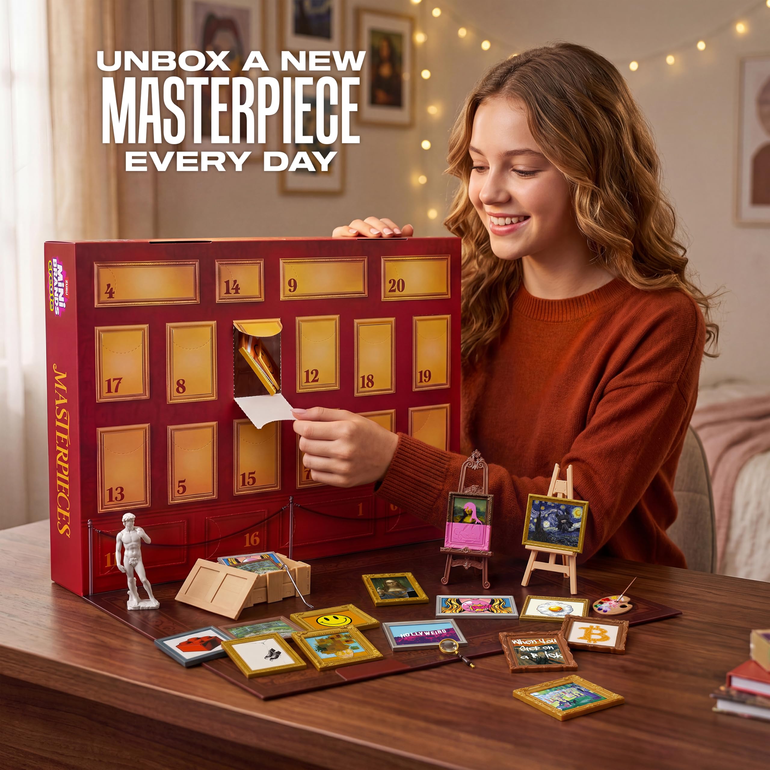 Mini Brands Mini Masterpieces Advent Calendar Series 1 - 20 Days of Art Discovery | Plastic 3