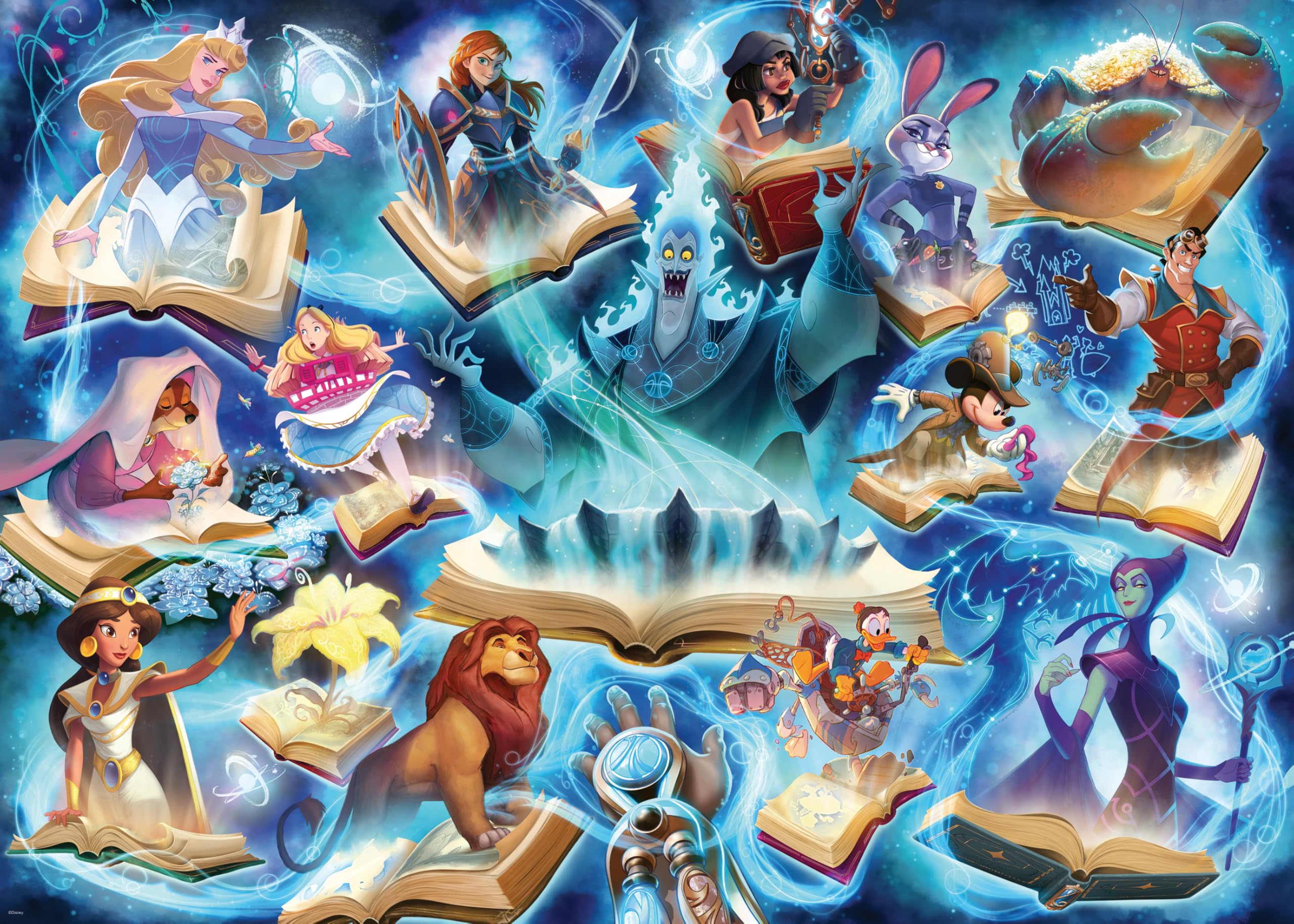 Ravensburger Disney Lorcana Glimmers of the Realm: Sapphire 1000 Piece Jigsaw Puzzle | 70x50cm | Ages 12+ 1