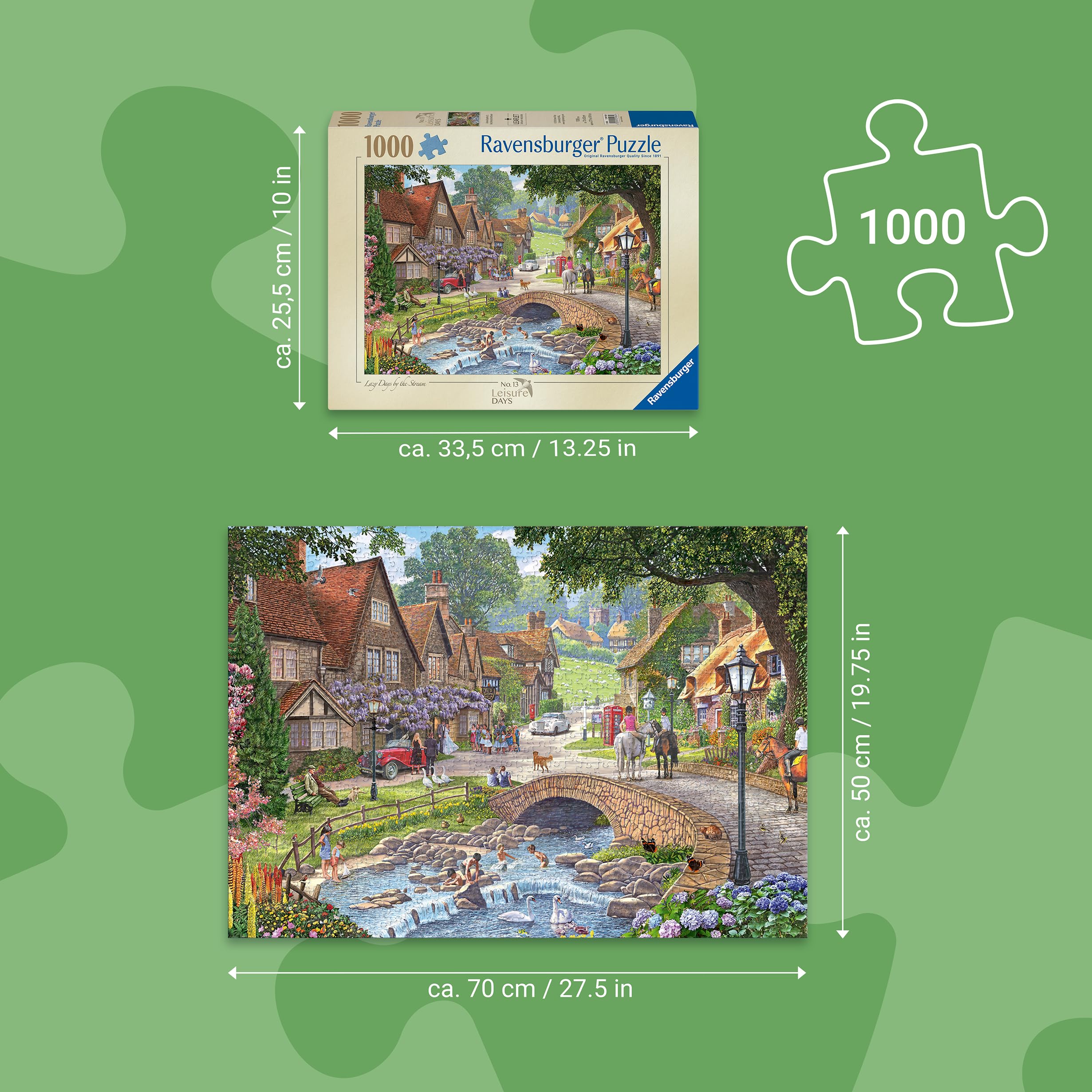 Ravensburger 1000 Piece Jigsaw Puzzle – Leisure Days No.13: Lazy Days | 70x50cm 3