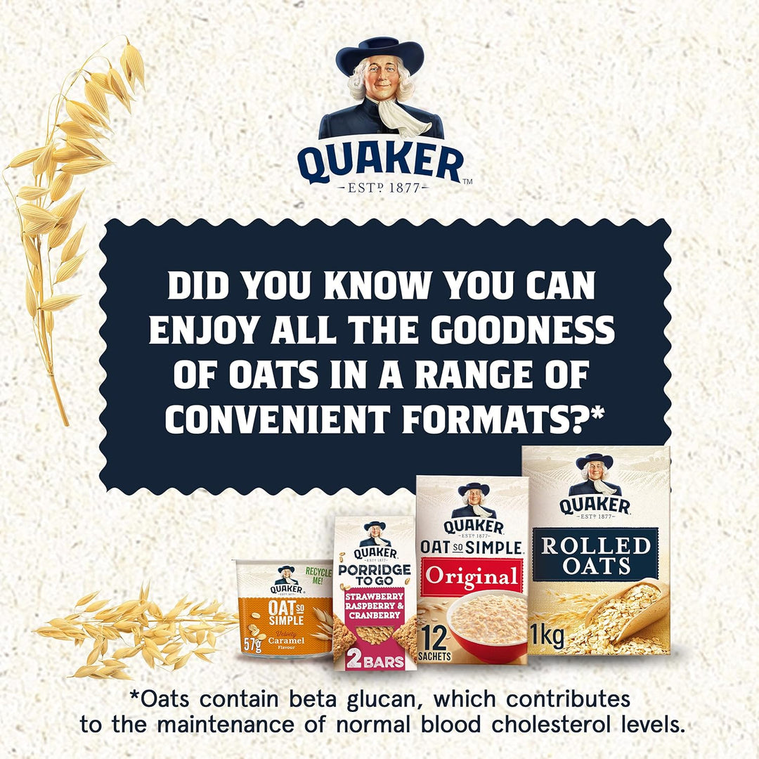 Quaker Oat So Simple Golden Syrup Porridge Pots, 57g (Pack of 8)