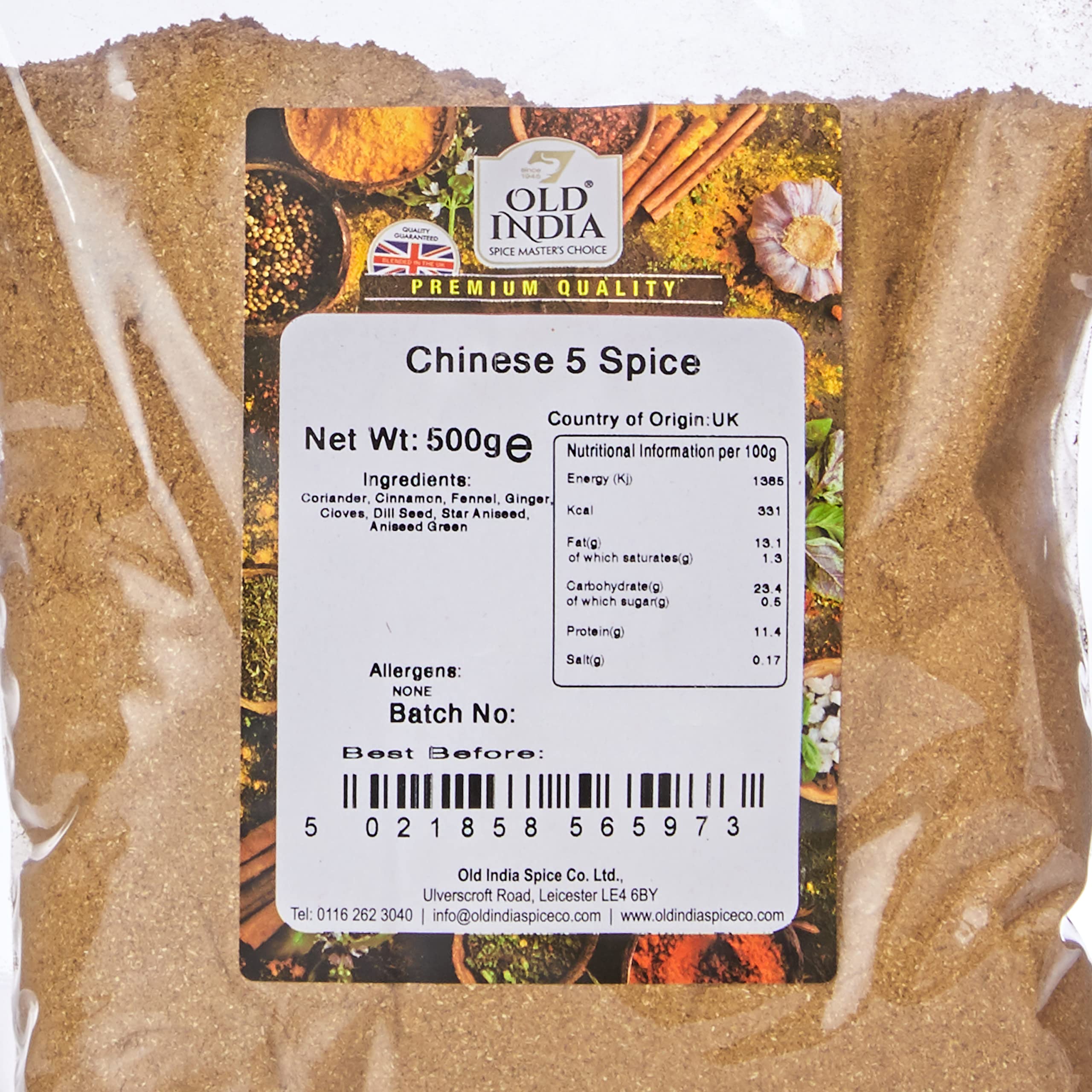 Old India Chinese 5 Spice Powder - Natural, Additive & GMO Free | 500g 2