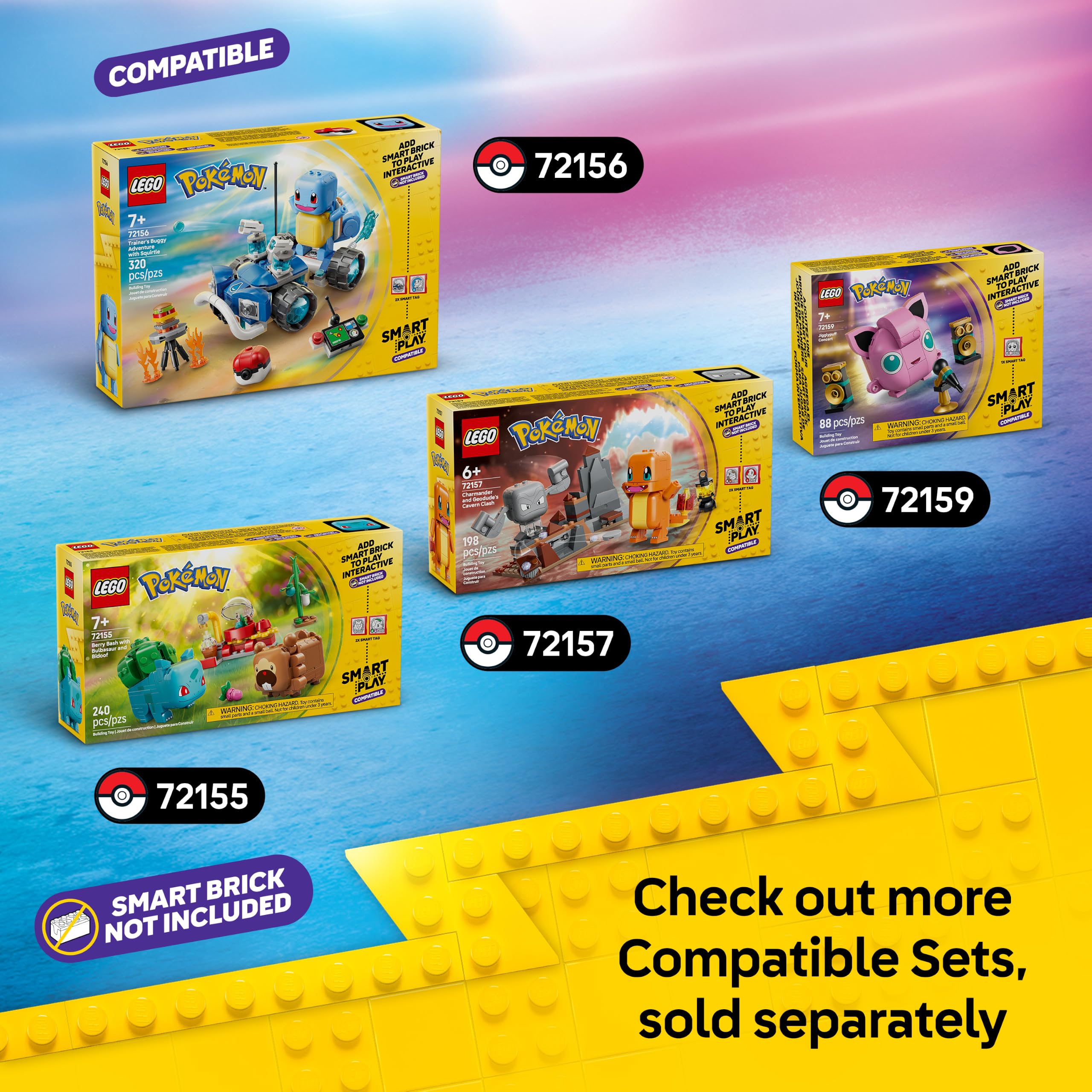LEGO Pokémon SMART Play: Trainer’s Buggy Adventure with Squirtle Building Set (72156) | Ages 7+ 7